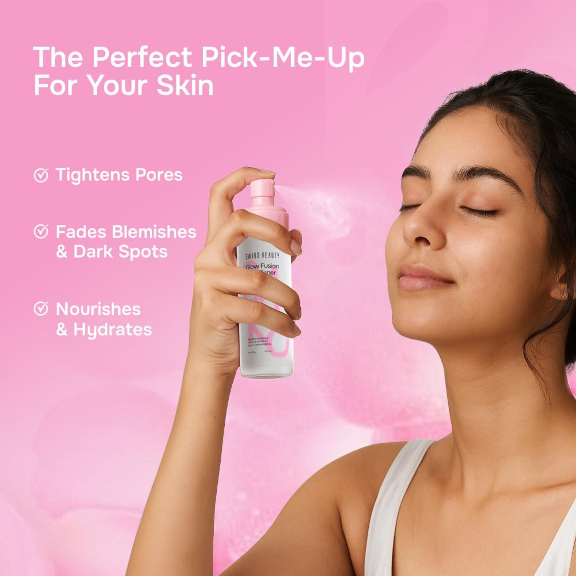 Swiss Beauty Care Glow Fusion Face Toner - 3% Niacinamide & Cucumber Extract