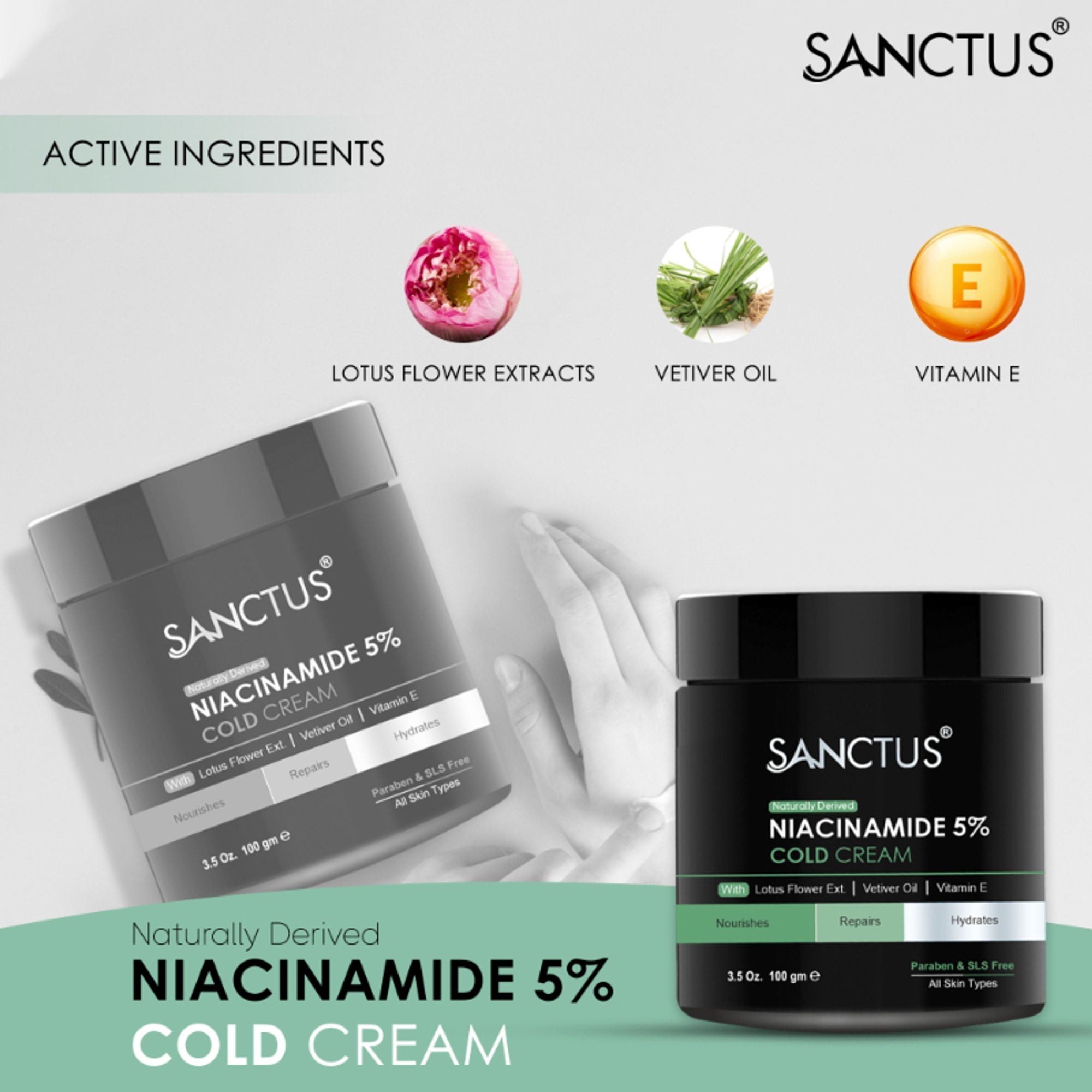 SANCTUS Moisturizing 5% Niacinamide Cold Cream