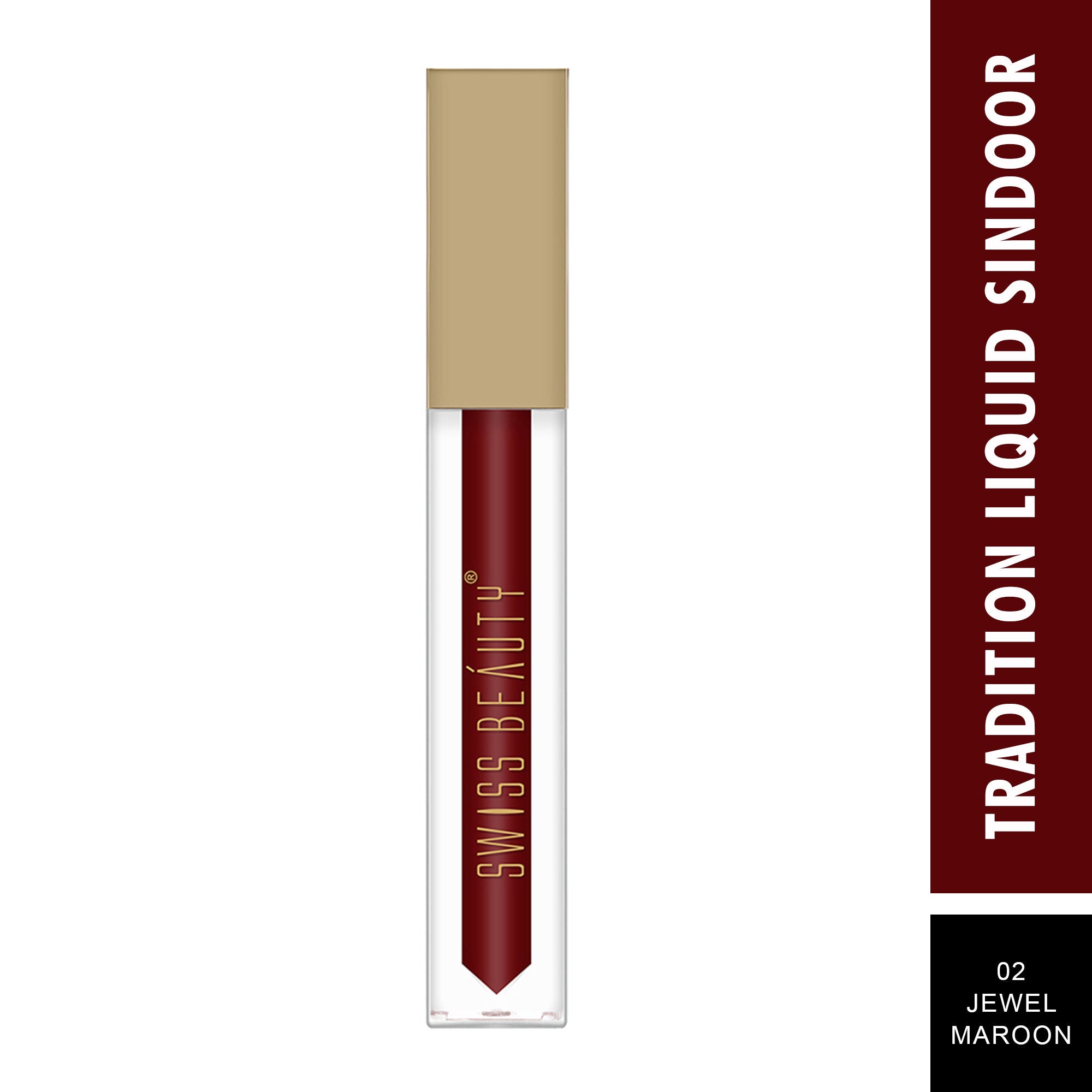 Swiss Beauty Tradition Liquid Sindoor - Maroon Color - 02