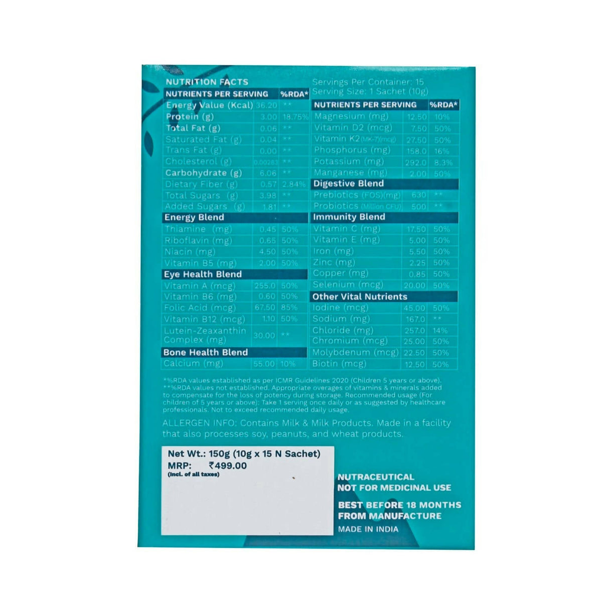 OZiva Kids Superfood Growth Protein Drink Mix