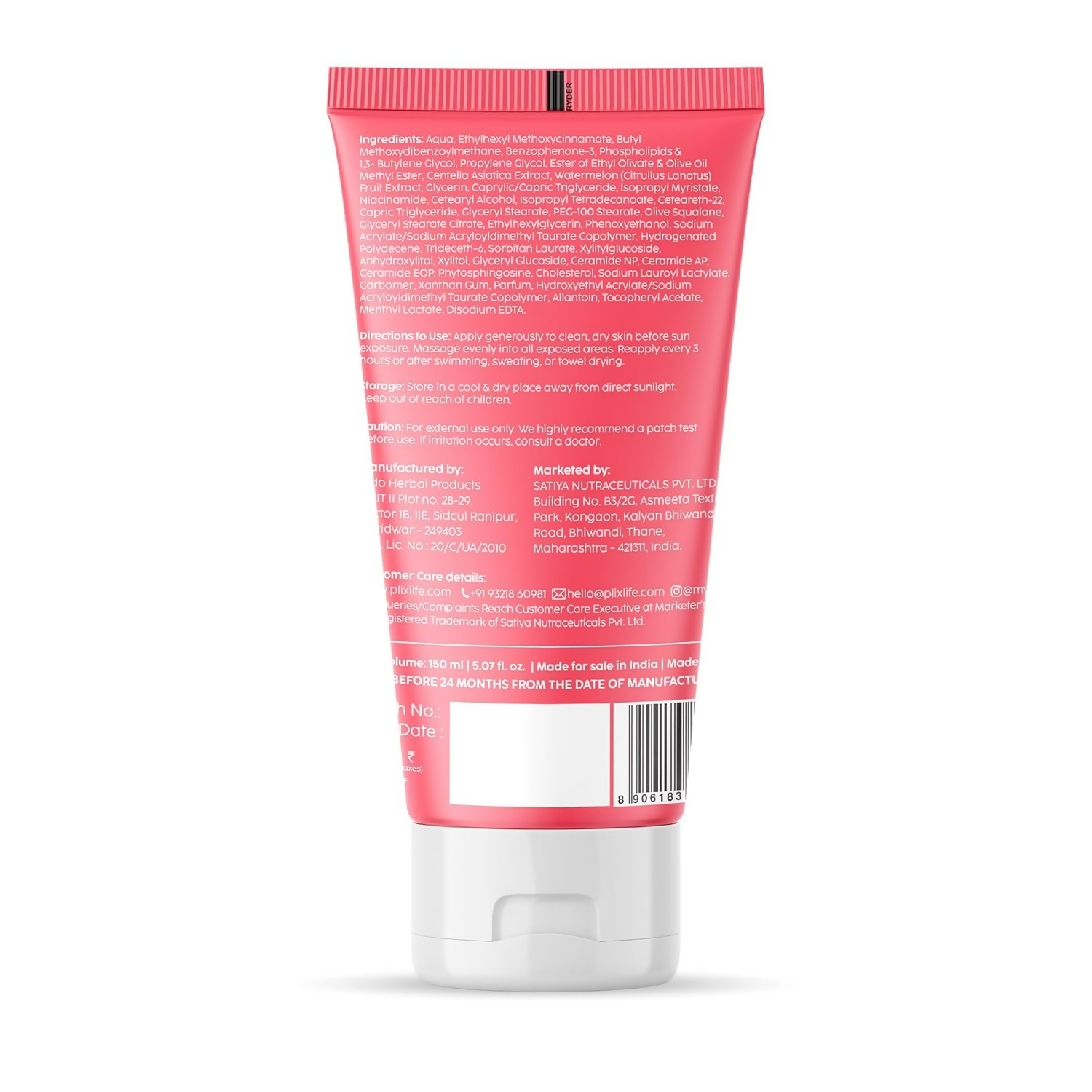 PLIX The Plant Fix Watermelon Hydra-Cool Sunscreen Body Lotion With Spf 50 Pa++++