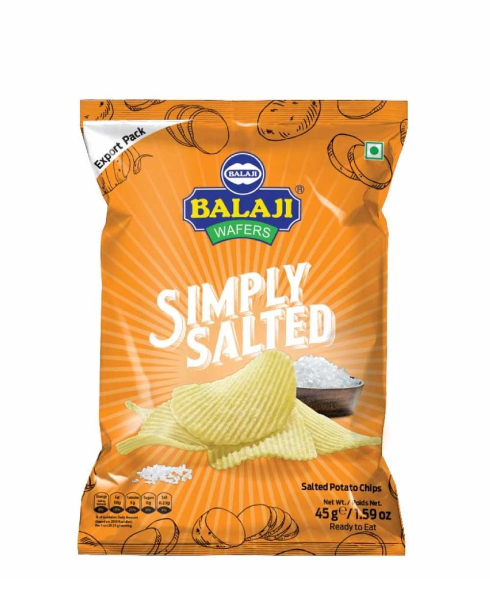 Balaji Wafers Simply salted 150g