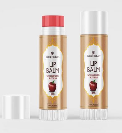 Balu Herbals Lip Balm (Lip Guard) - Red