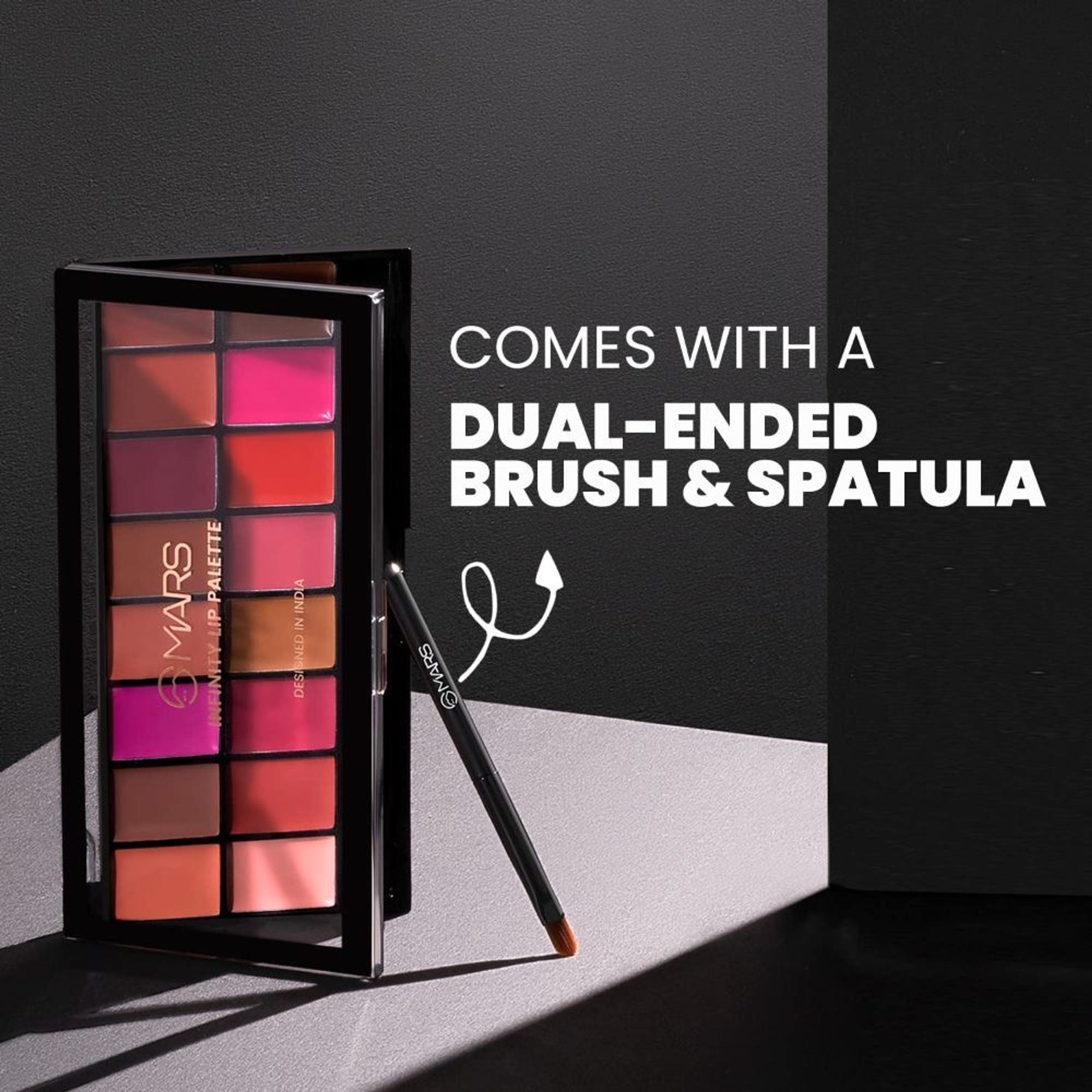 MARS Cosmetics Infinity Lip Palette with Spatula cum Applicator - 01 Multicolor