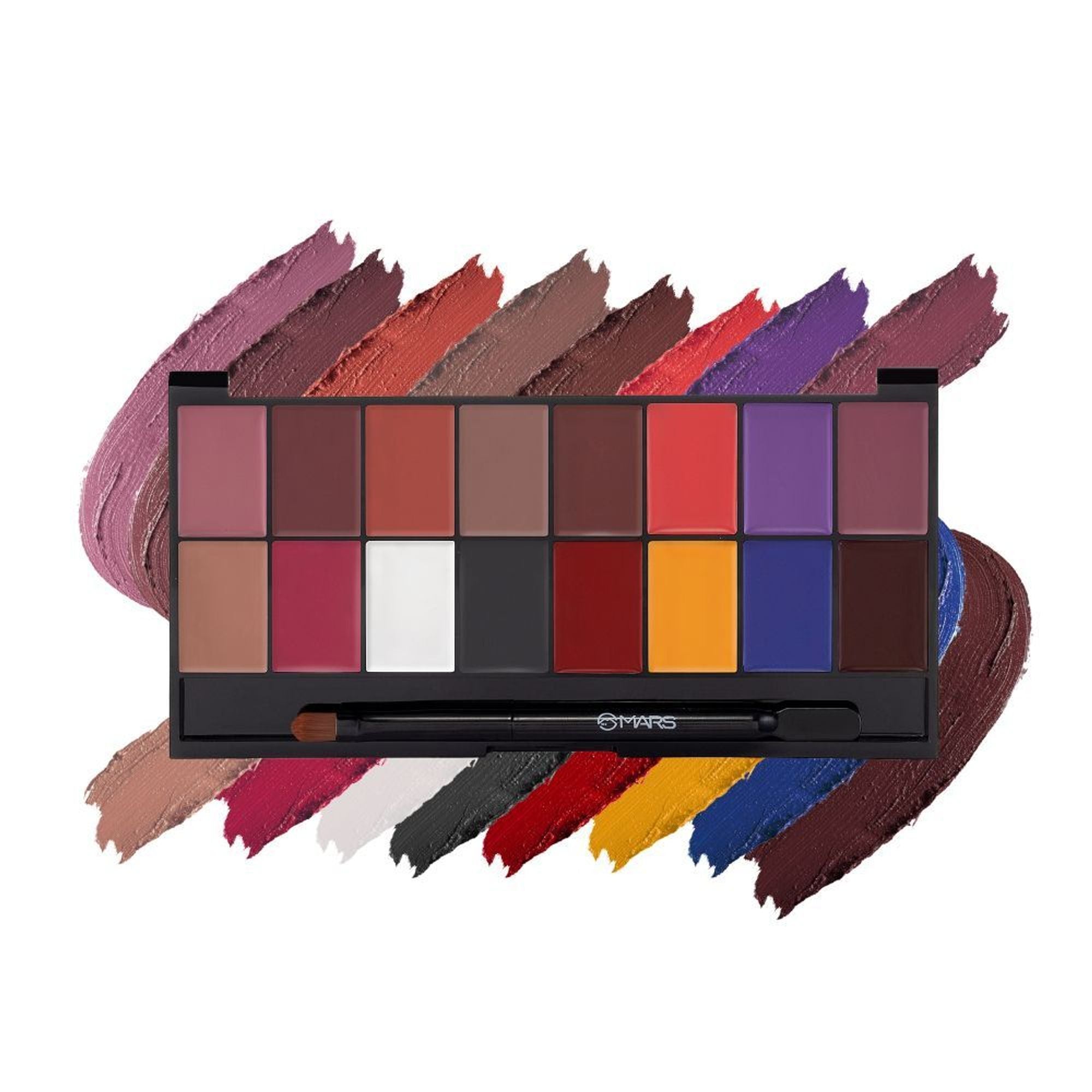 MARS Cosmetics Infinity Lip Palette with Spatula cum Applicator - 01 Multicolor