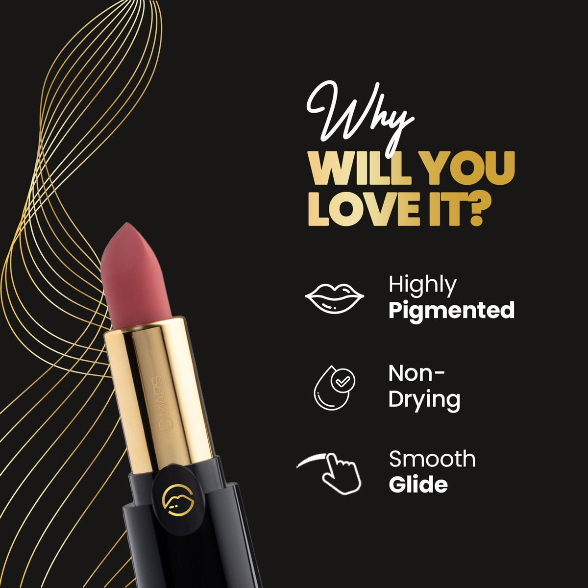 MARS Cosmetics Plush Velvet Lipstick - Hot Haute