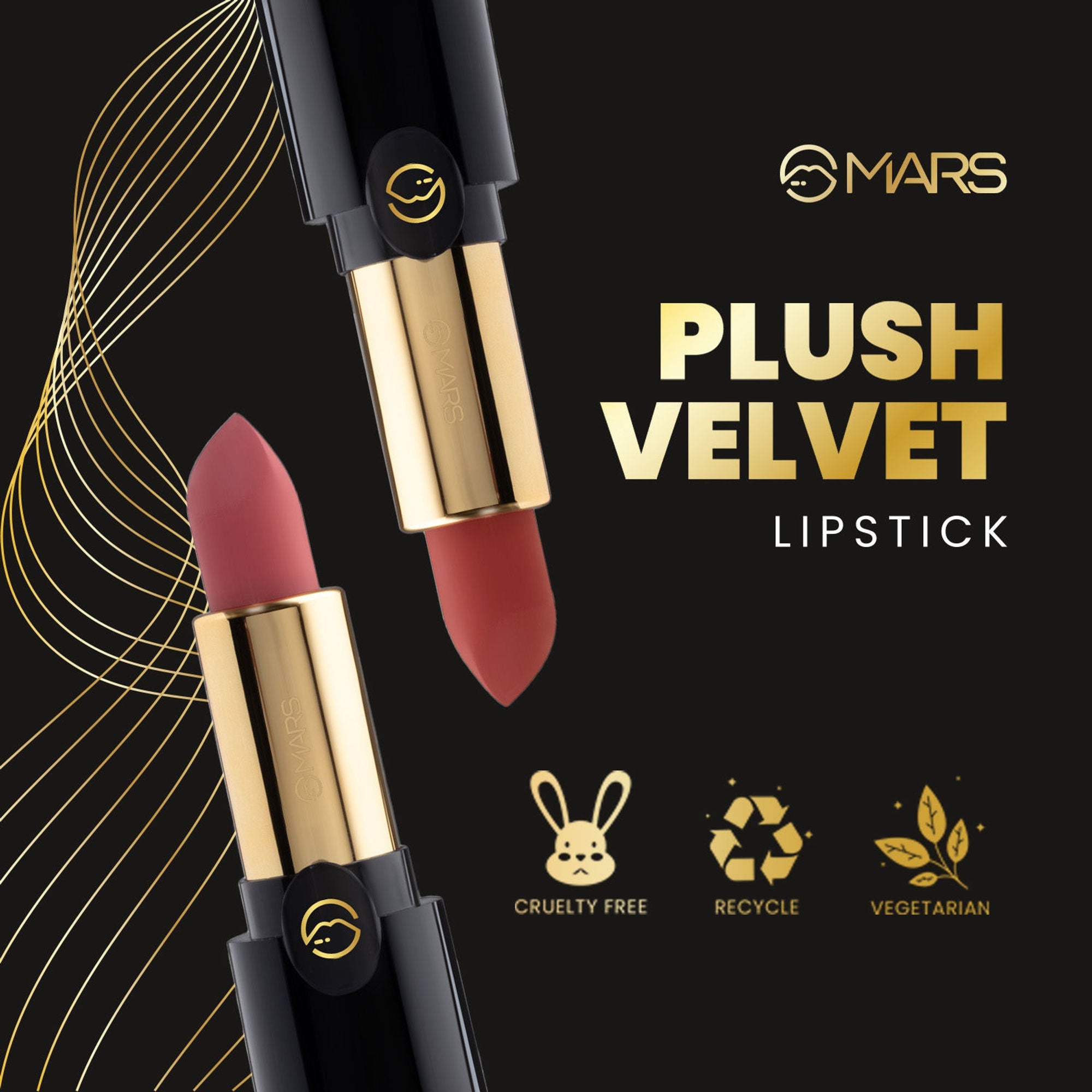MARS Cosmetics Plush Velvet Lipstick - Wild Red
