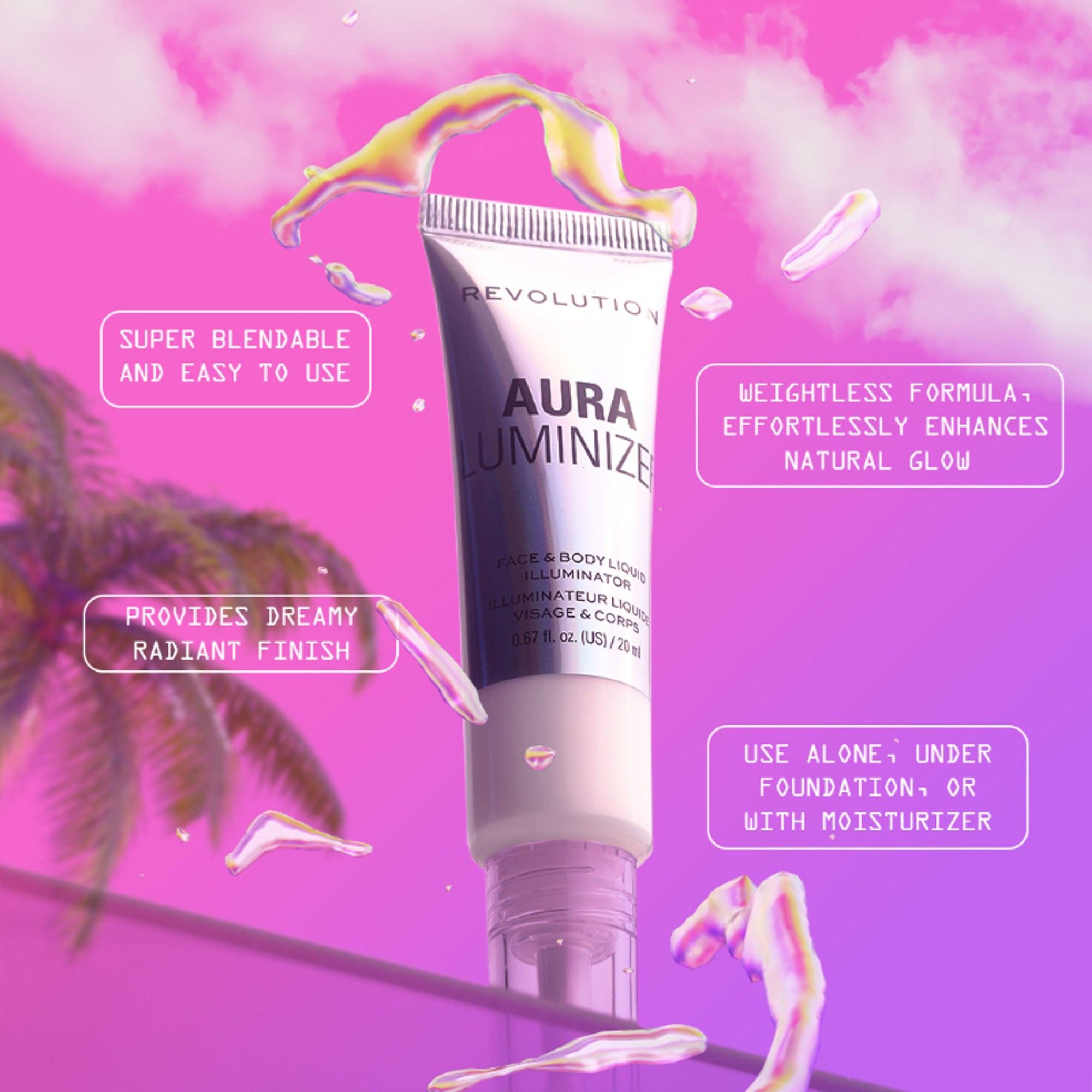 Makeup Revolution Mood Switch Aura Highlighter - Trippin Pink
