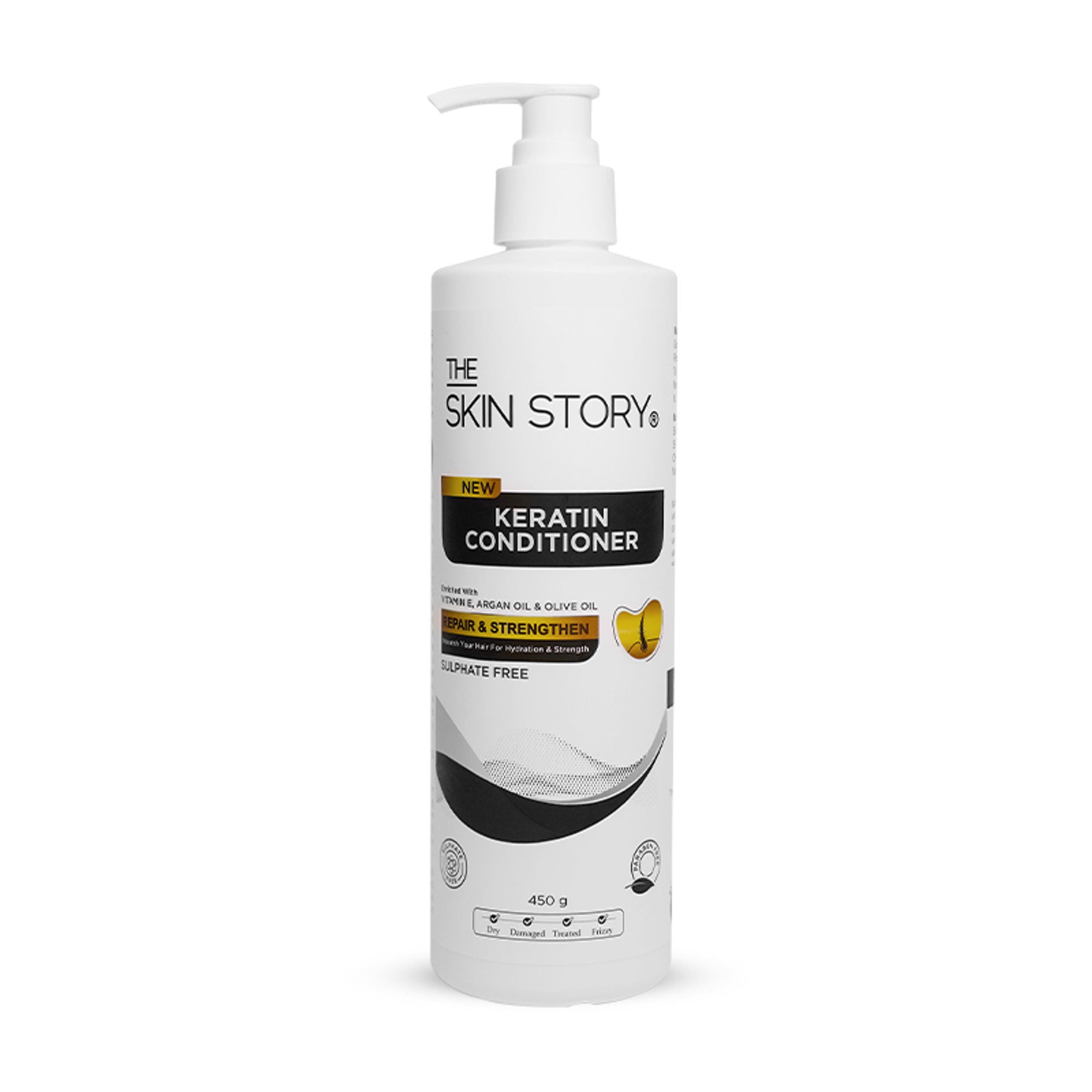The Skin Story Sulphate Free Keratin Conditioner For Coloured Dry Frizzy Damaged Hair With Vitamin E