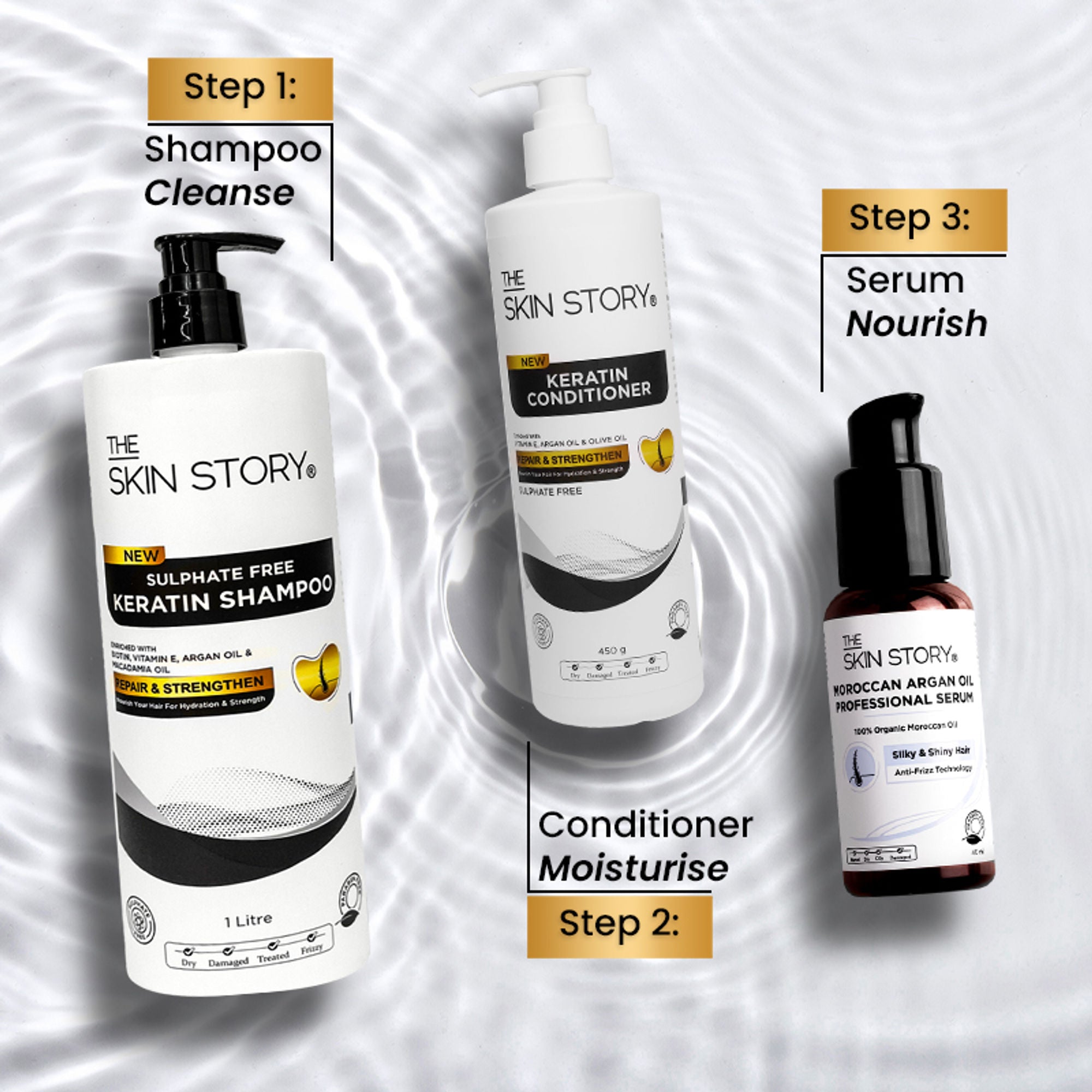 The Skin Story Sulphate Free Keratin Conditioner For Coloured Dry Frizzy Damaged Hair With Vitamin E