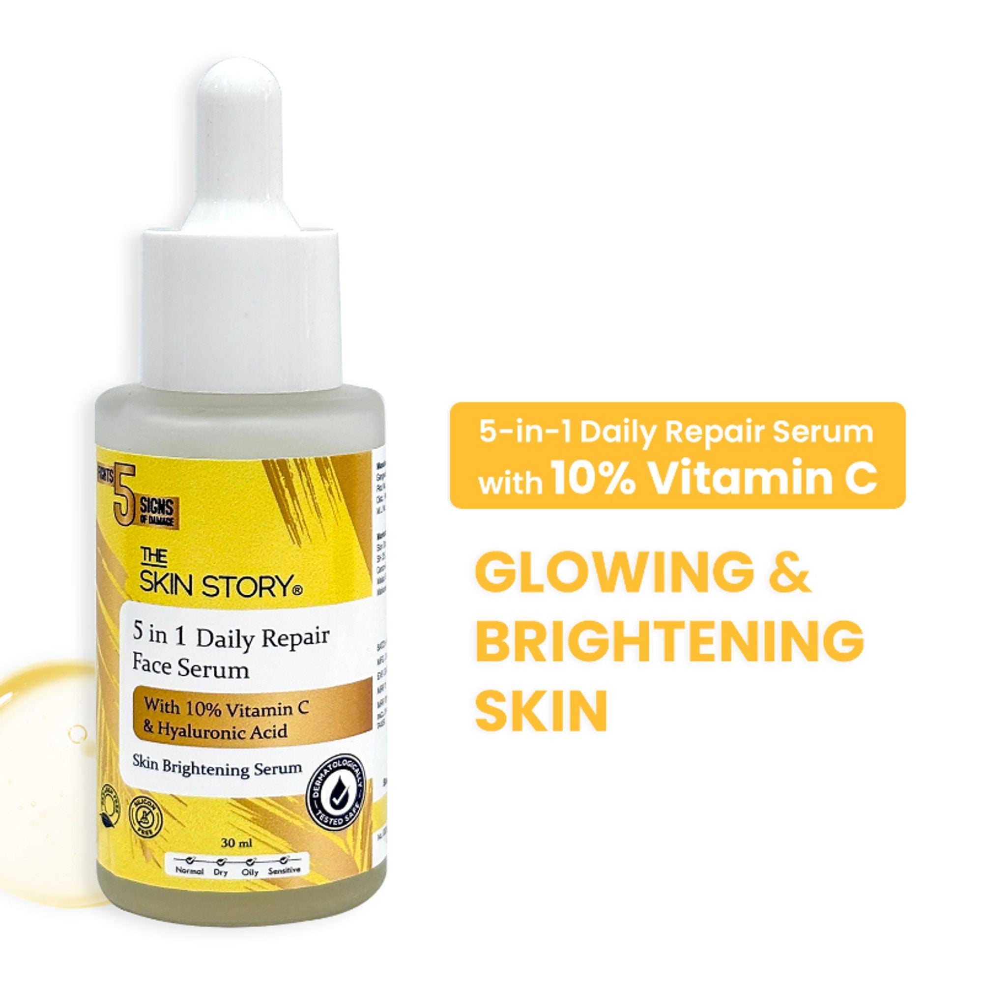 The Skin Story 10% Vitamin C Skin Brightening Face Serum With Hyaluronic Acid