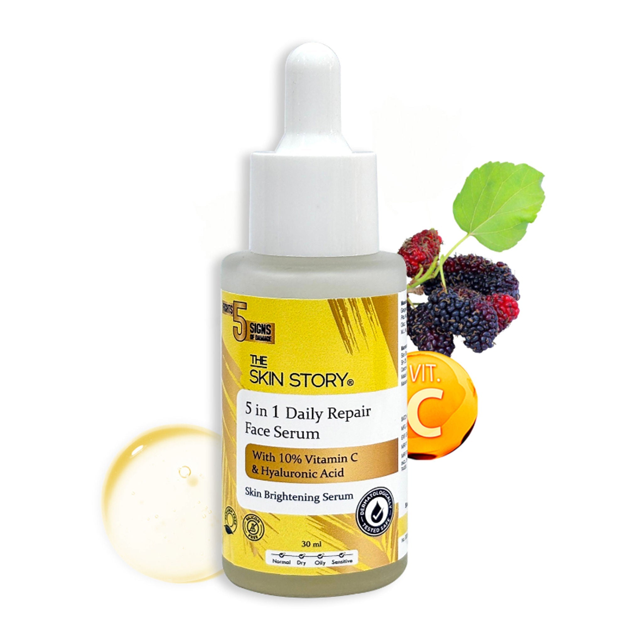 The Skin Story 10% Vitamin C Skin Brightening Face Serum With Hyaluronic Acid