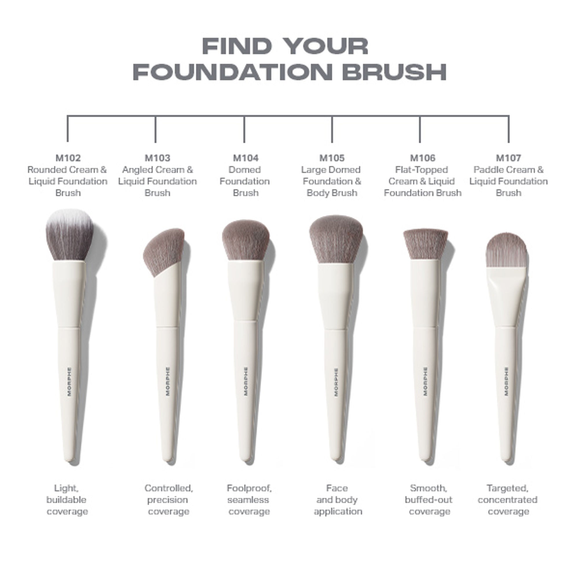 MORPHE M102 Rounded Cream & Liquid Foundation Brush