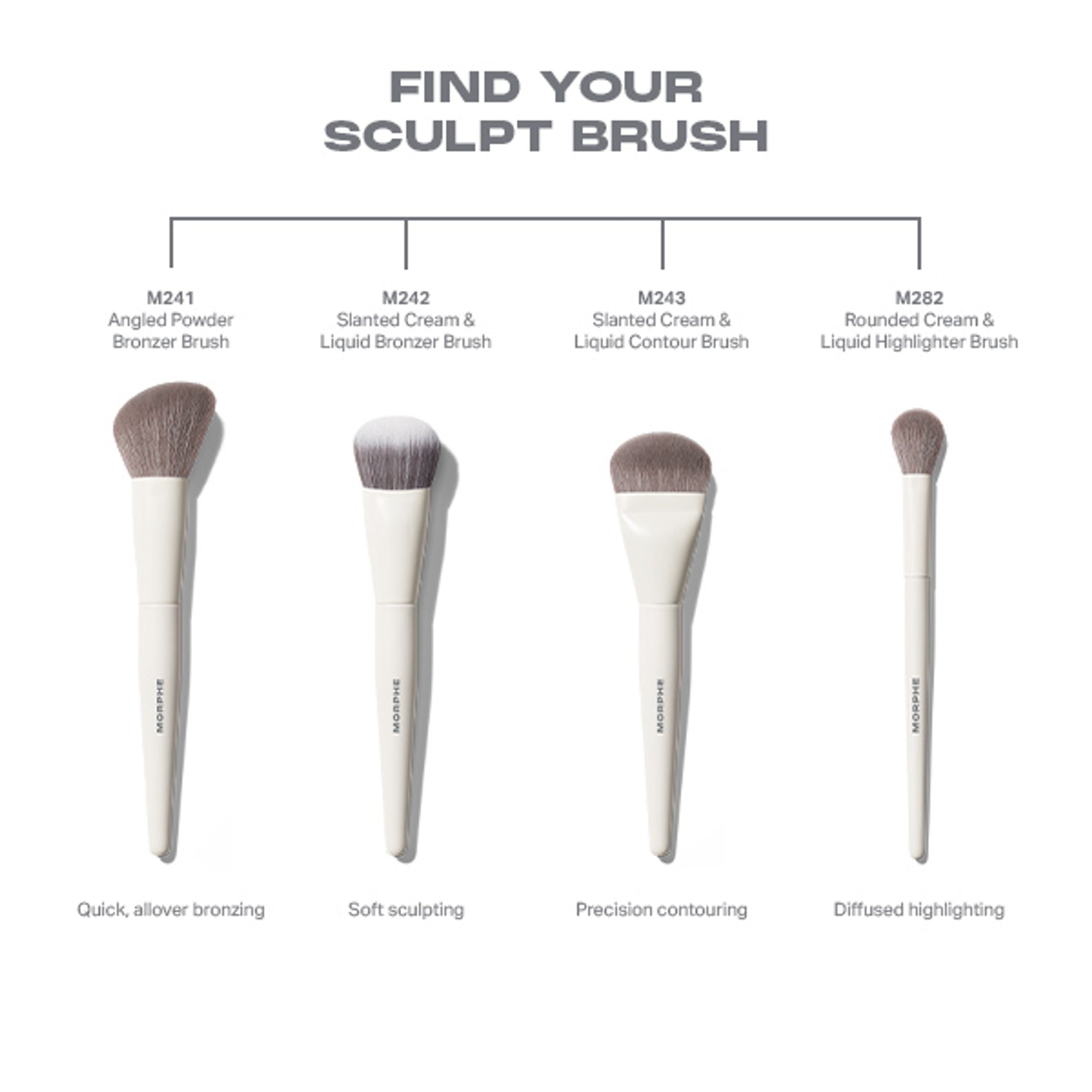 MORPHE M242 Slanted Cream & Liquid Bronzer Brush
