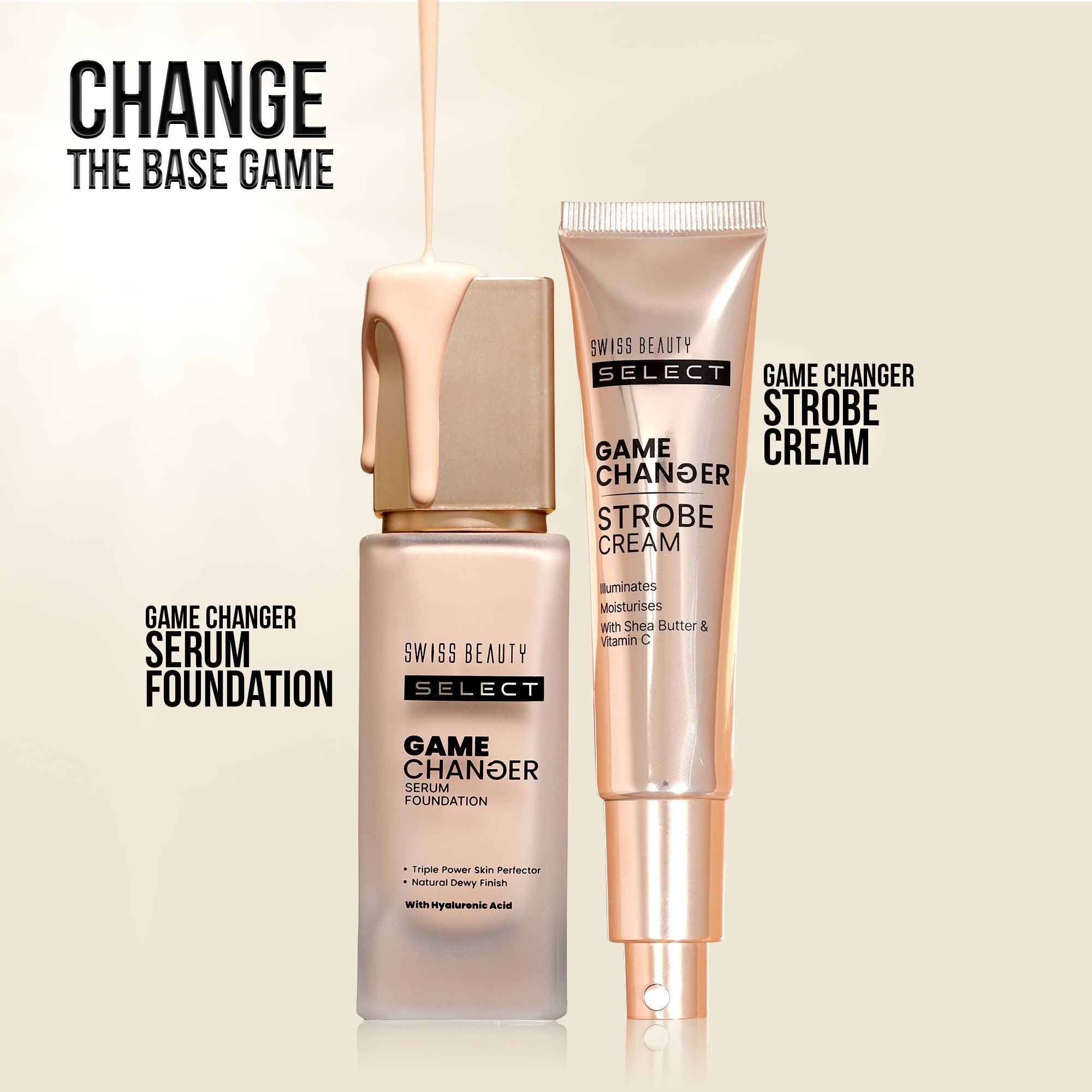 Swiss Beauty Select Game Changer Strobe Cream - 2 Gold Sheen