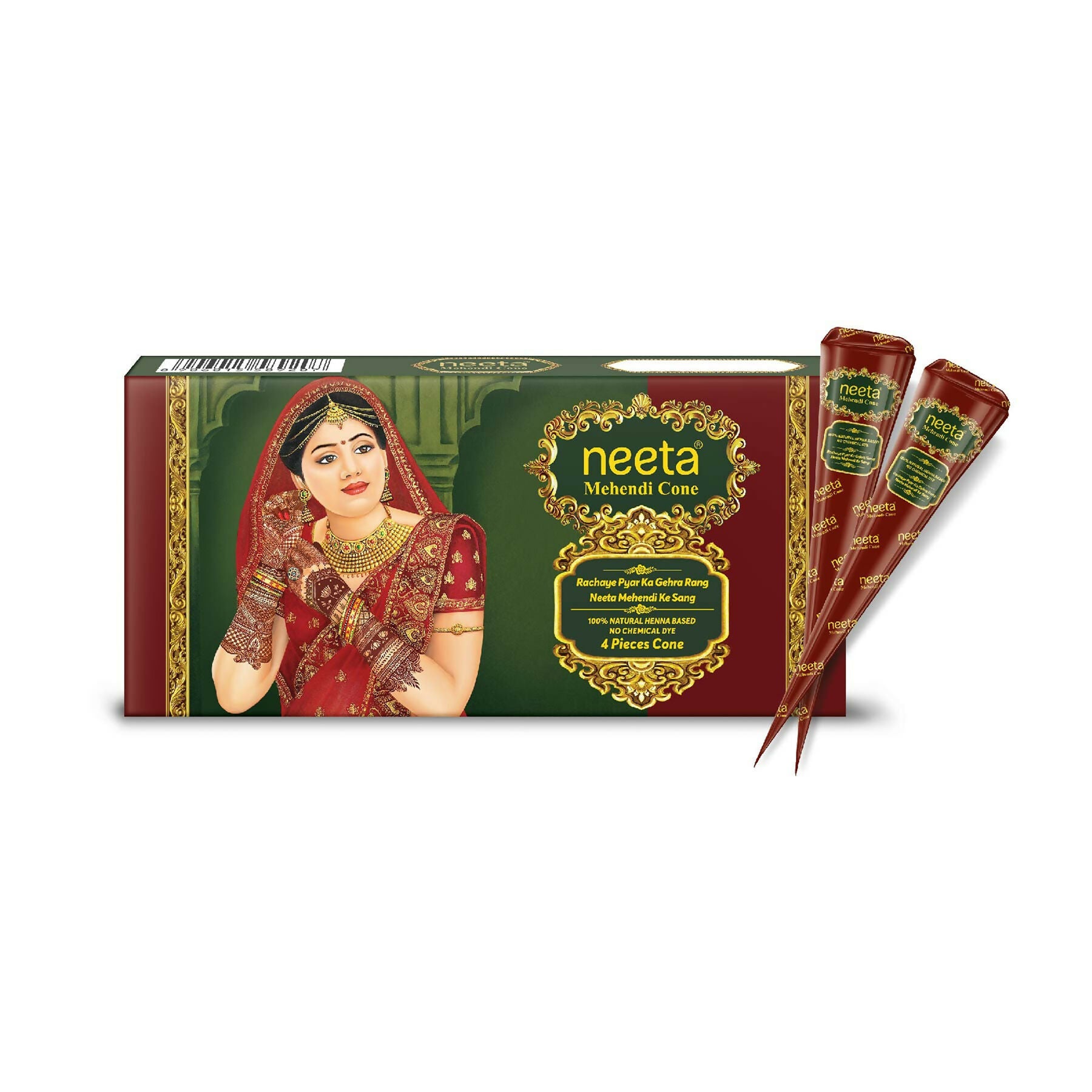 Neeta Mehendi Cone for Hand Design – 4 Henna Cones
