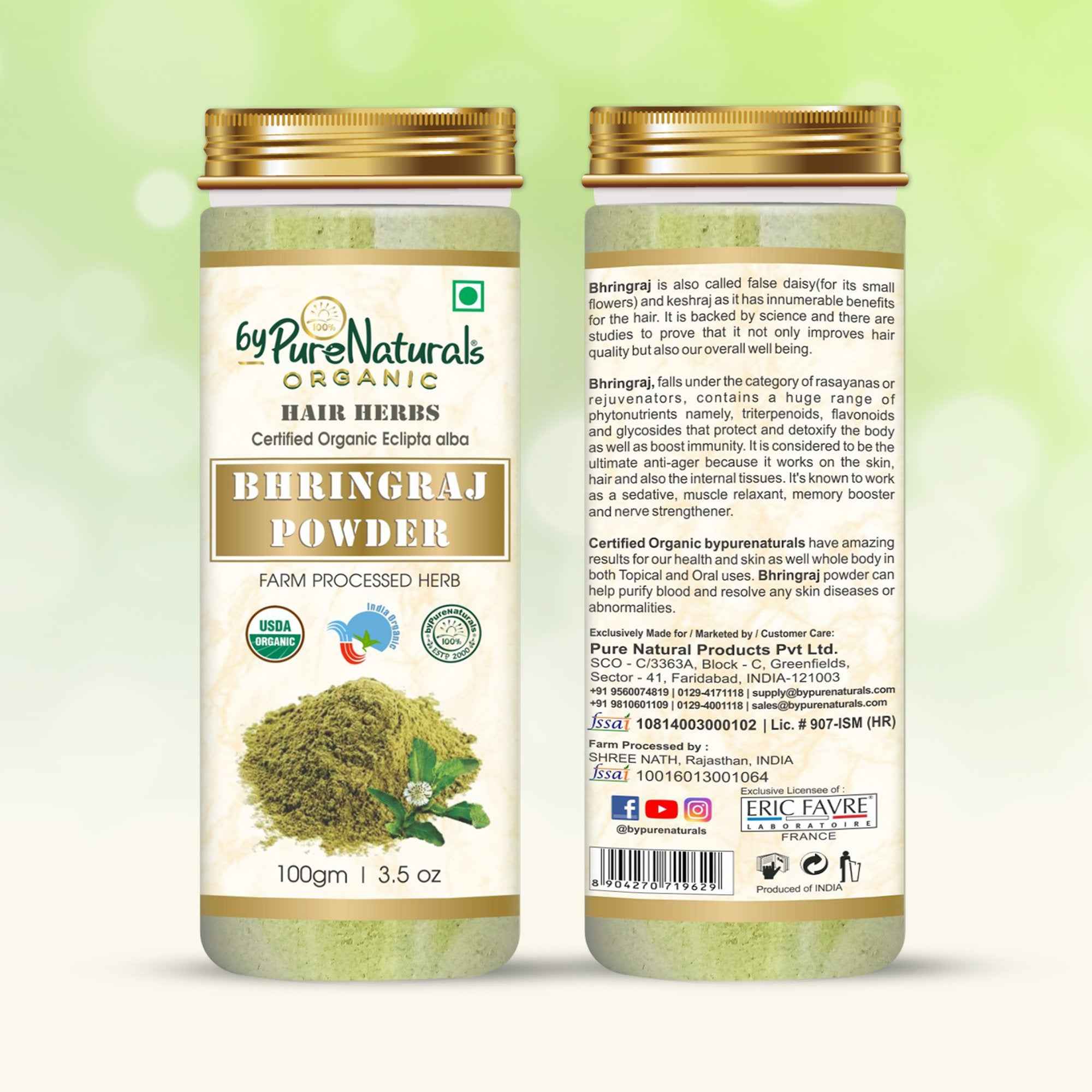 byPureNaturals Organic Bhringraj Powder