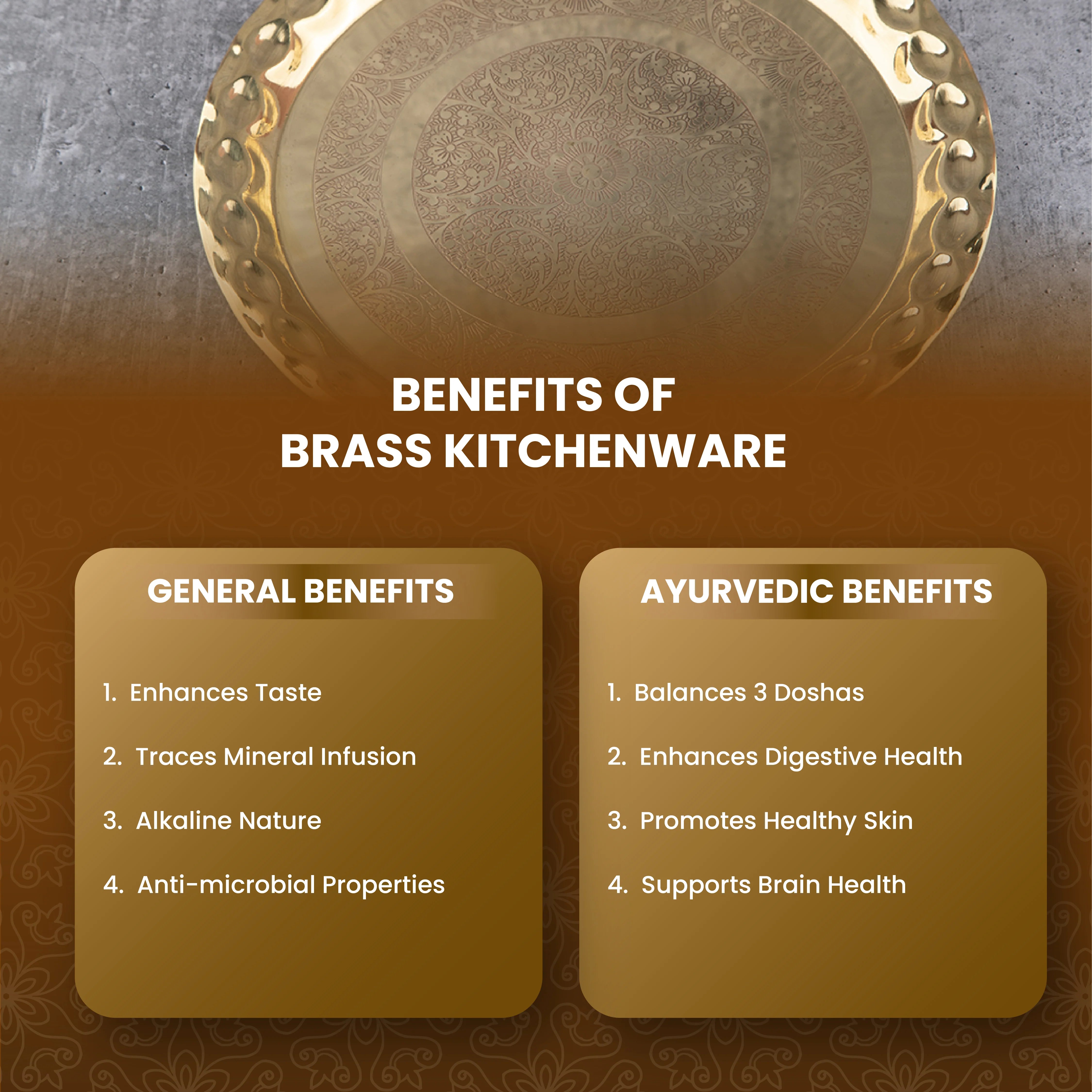 Health Smith Pure Brass Paan Thal | Brass Thali/Plate for Serving