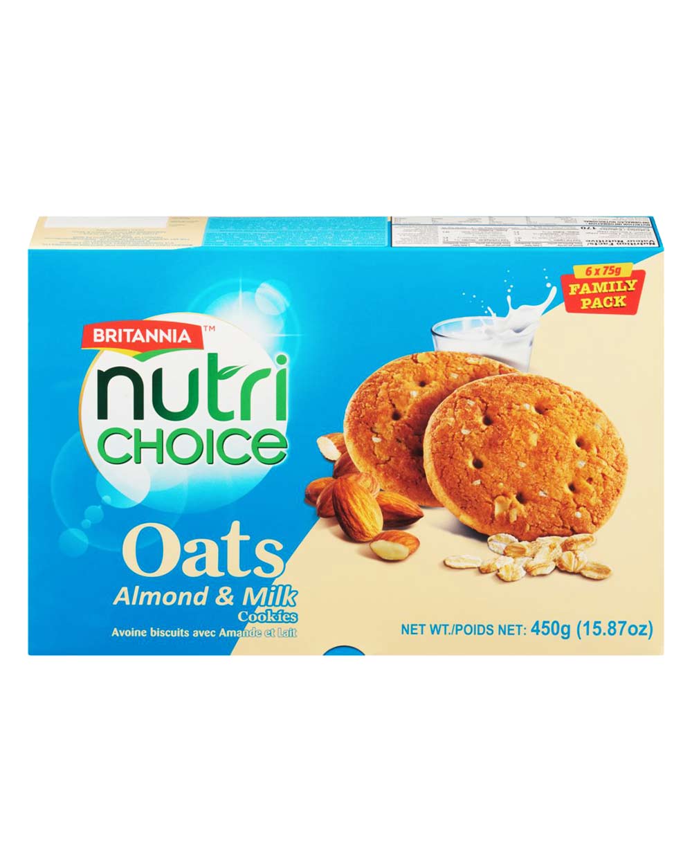 Britannia Nutri Choice Oats Almond Milk Cookies