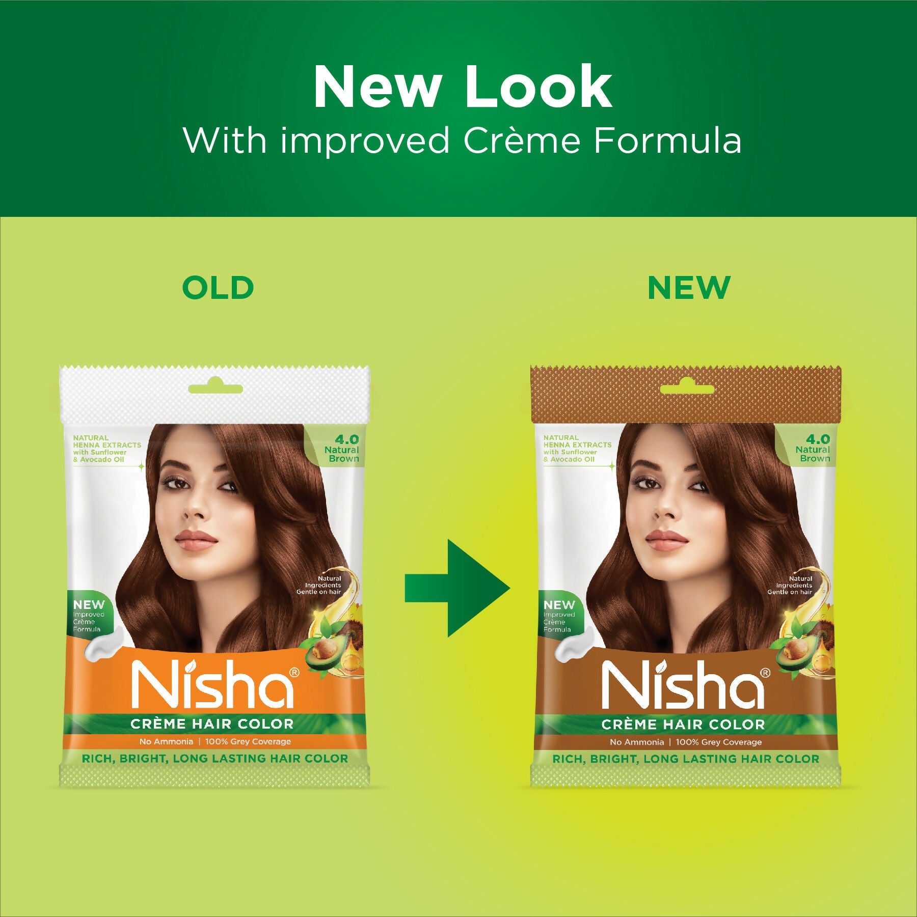 Nisha Creme Hair Color for Women - Natural Brown