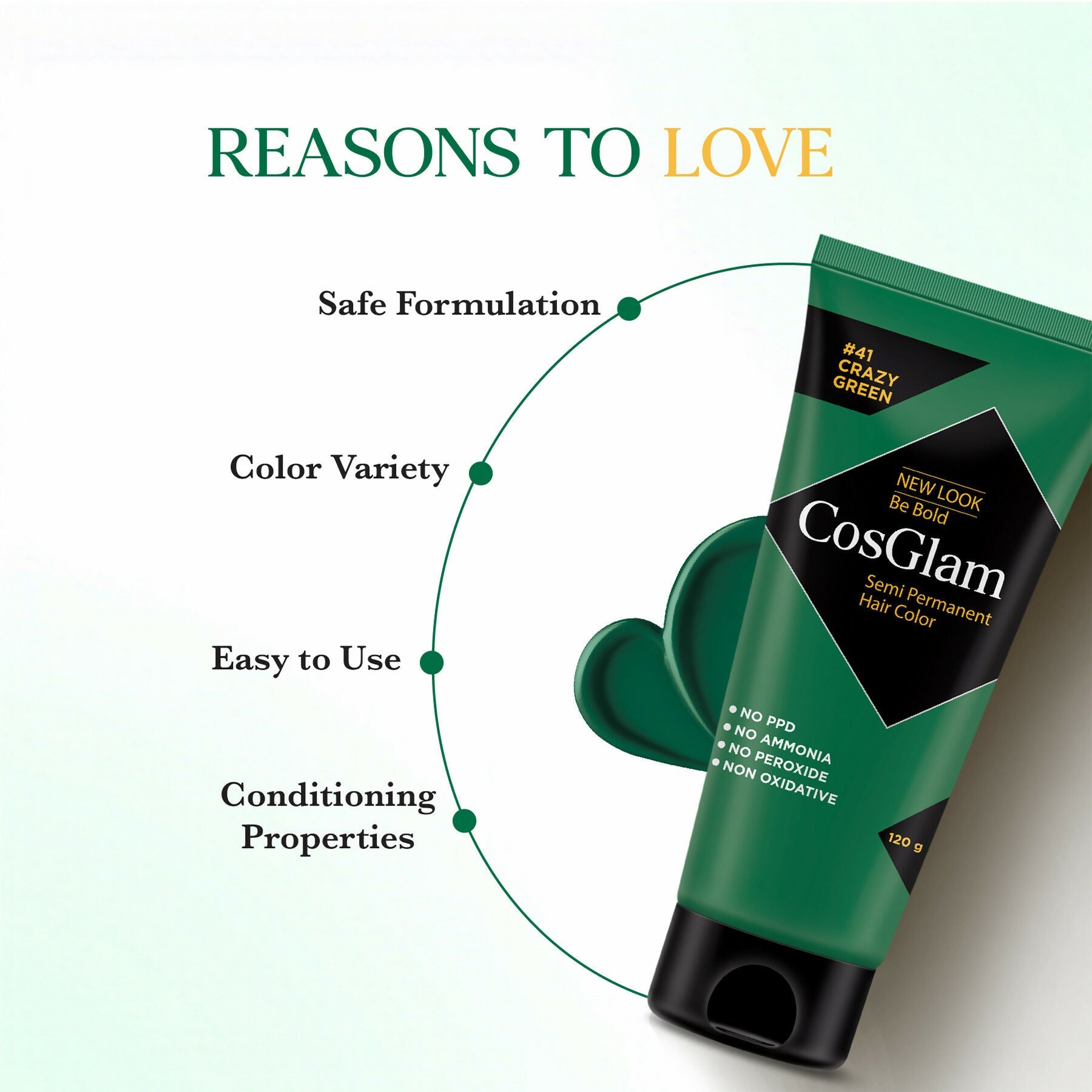 Cosglam Semi Permanent Hair Color for Women & Men (