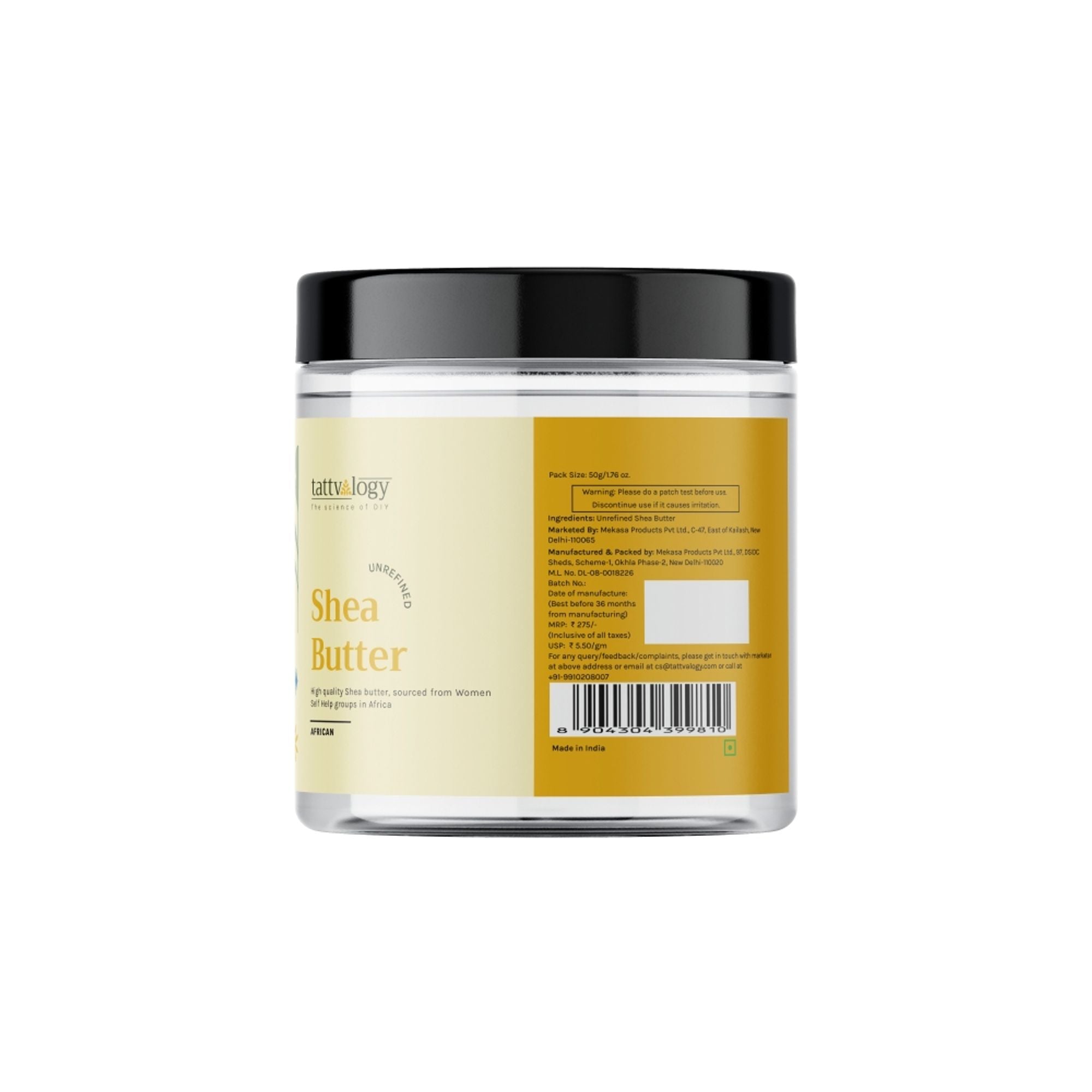 Tattvalogy African Shea Butter, Organic Raw Unrefined, Body Butter & Moisturizer