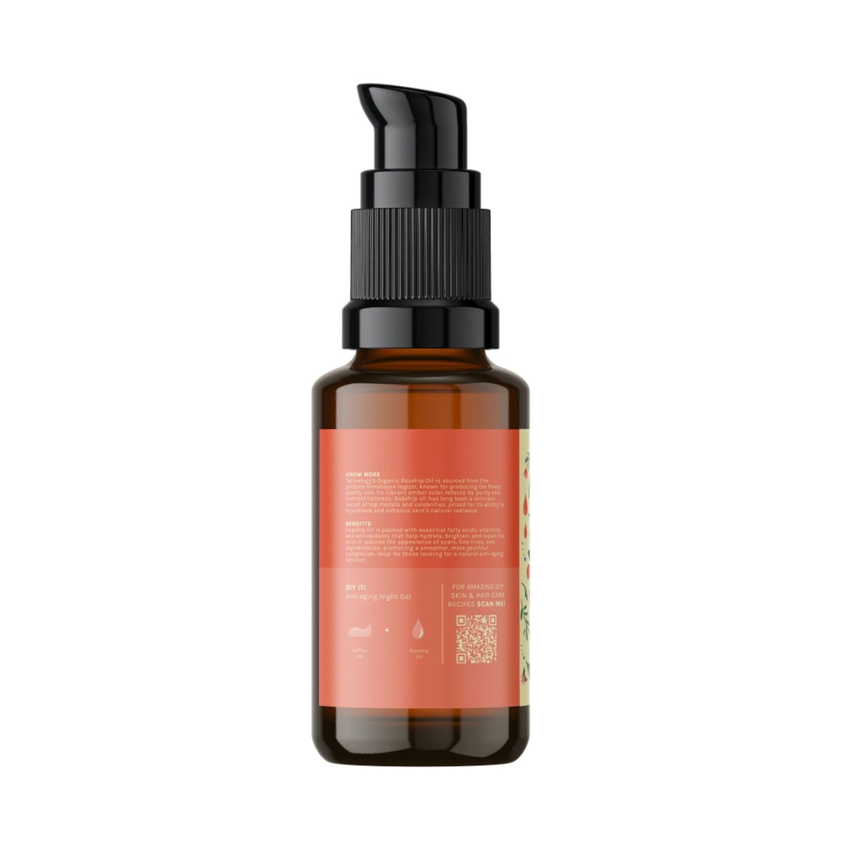 Tattvalogy Raw Rosehip Oil - Vitamin-C Rich, Boosts Collagen, Reduces Hyperpigmentation for Glow
