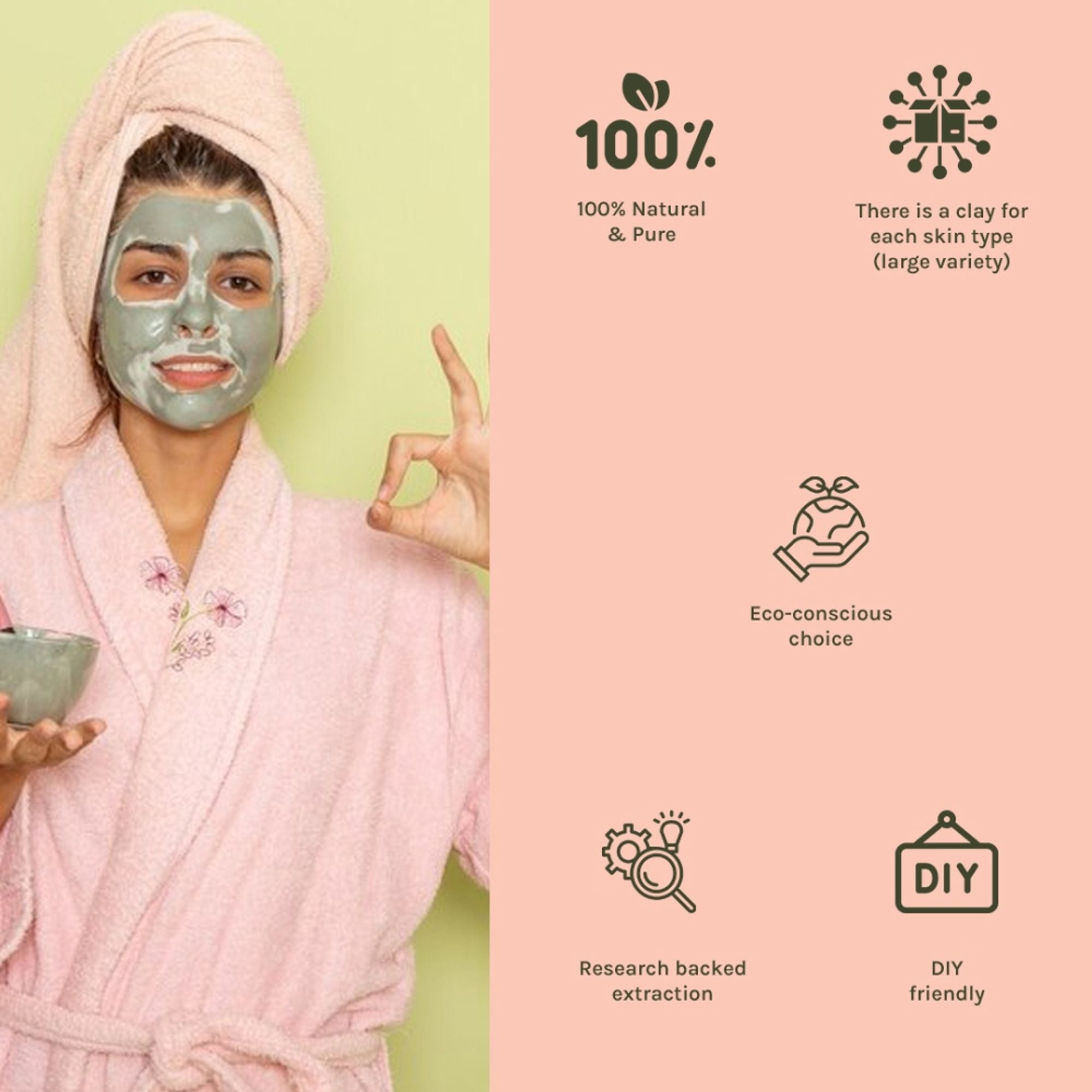 Tattvalogy Serbian Blue Clay - Detoxifies, Purifies Pores & Restores Glow for Balanced, Healthy Skin