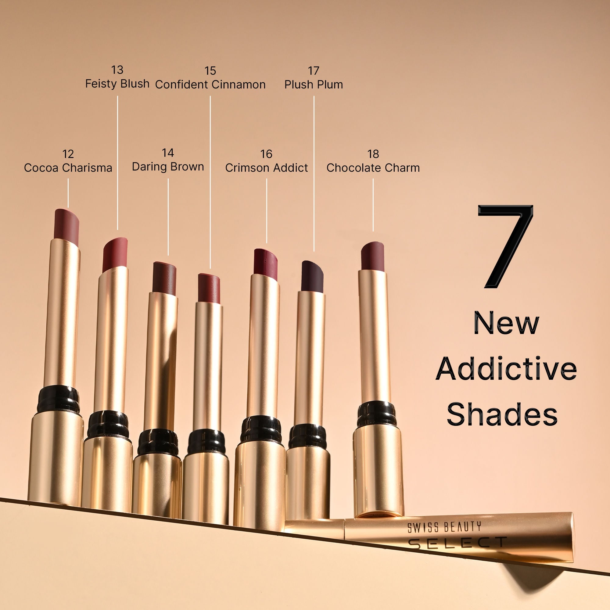 Swiss Beauty Select High On Shine Lipstick - 6 Admirer Plum