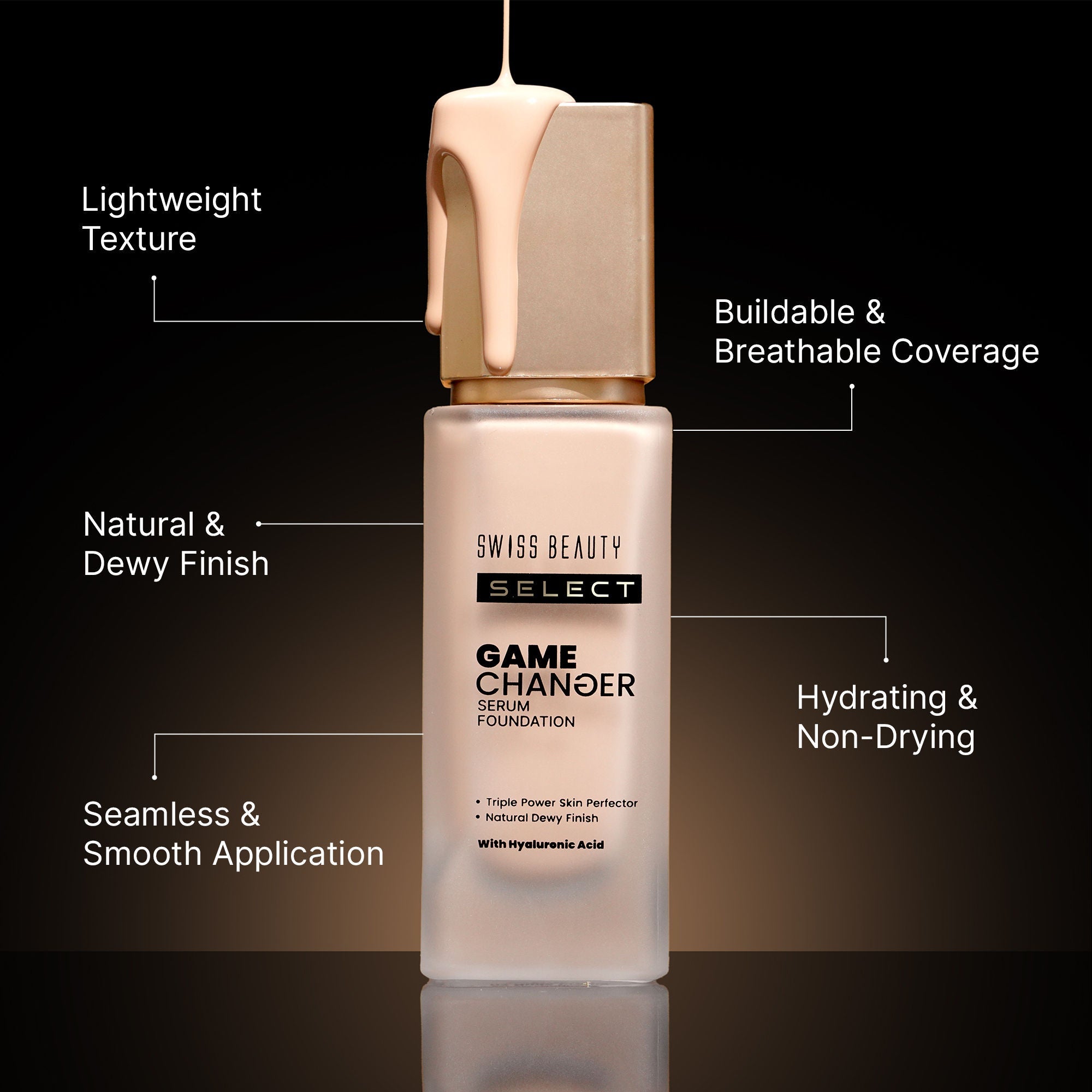 Swiss Beauty Select Game Changer Serum Foundation - Nude Creme