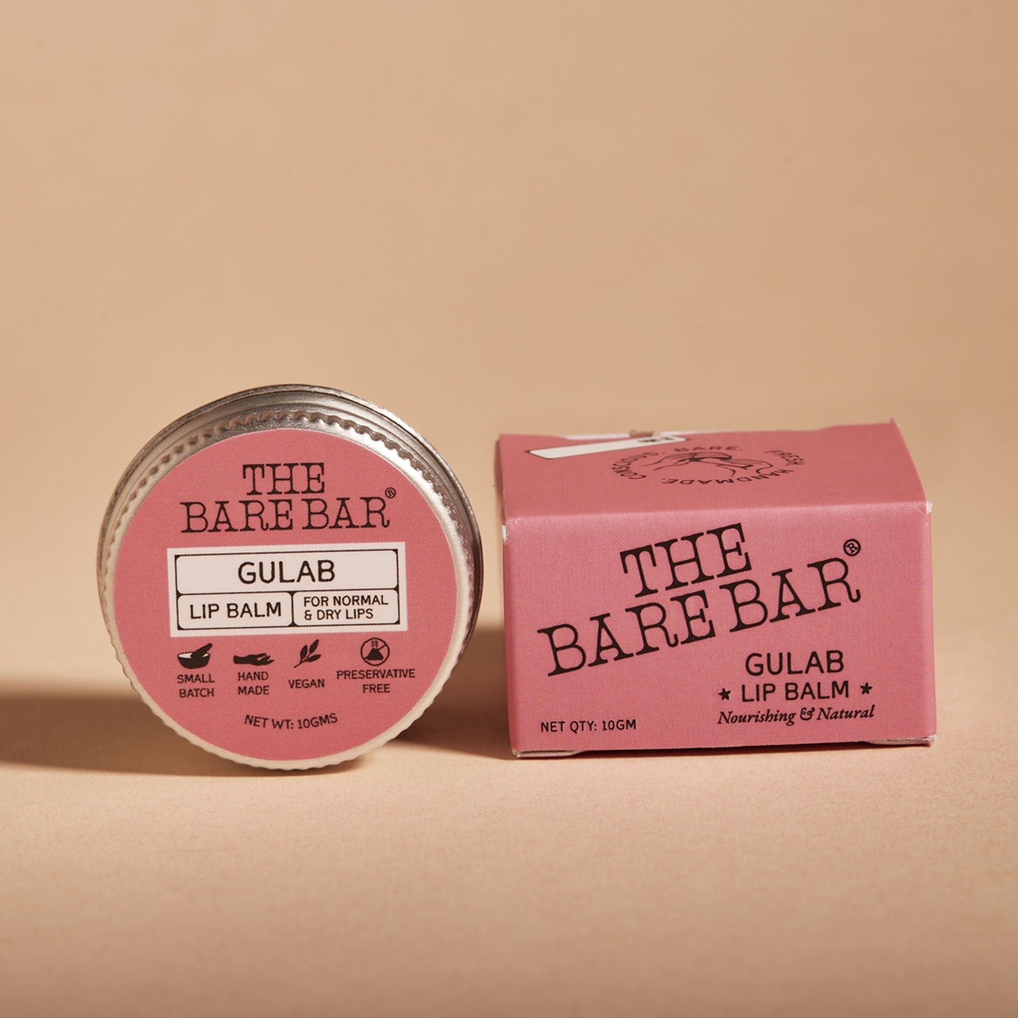 The Bare Bar Berry Blast Lip Balm - Buttery Moisture For Pigmented, Dry Lips - Gulab