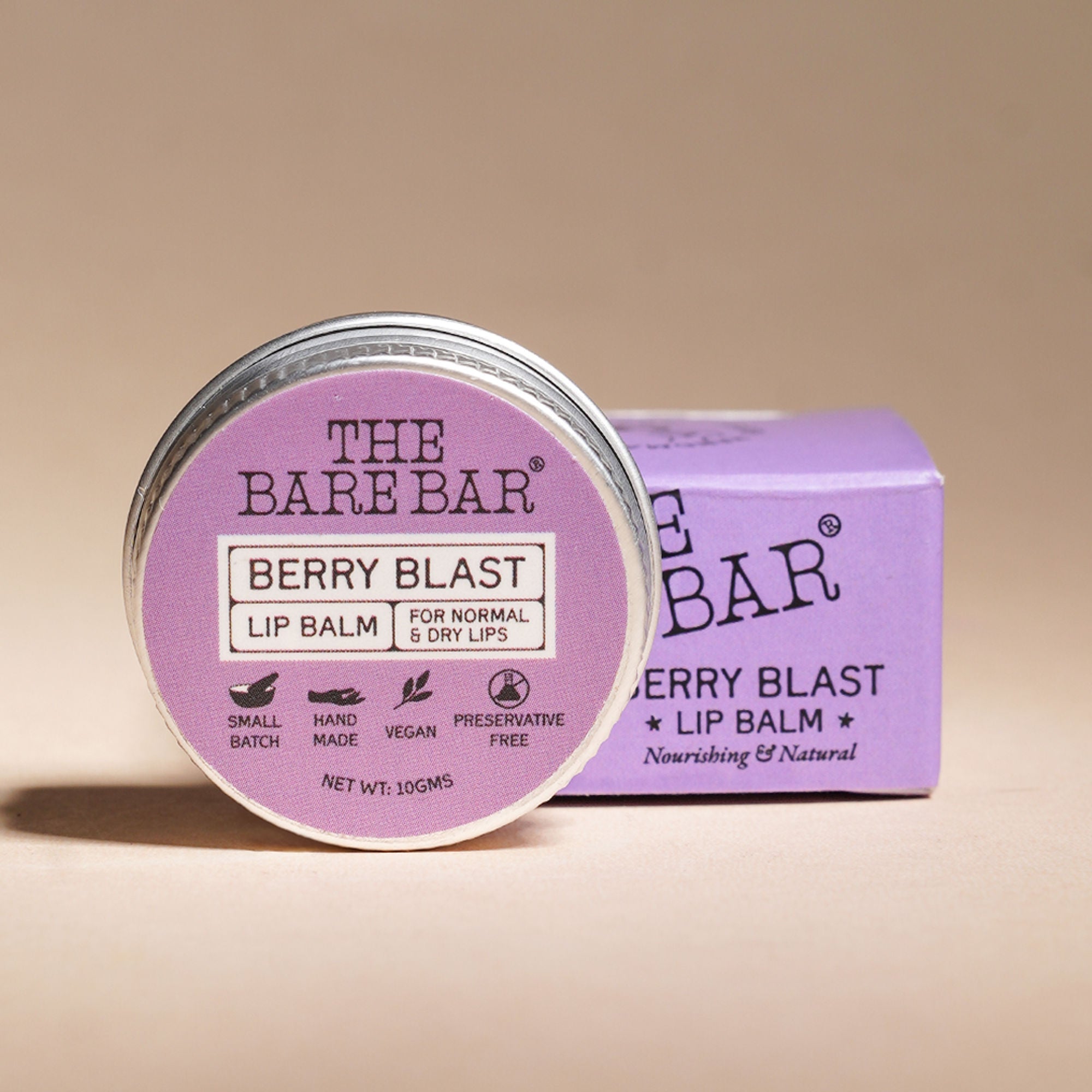 The Bare Bar Berry Blast Lip Balm - Buttery Moisture For Pigmented, Dry Lips - Berry Blast