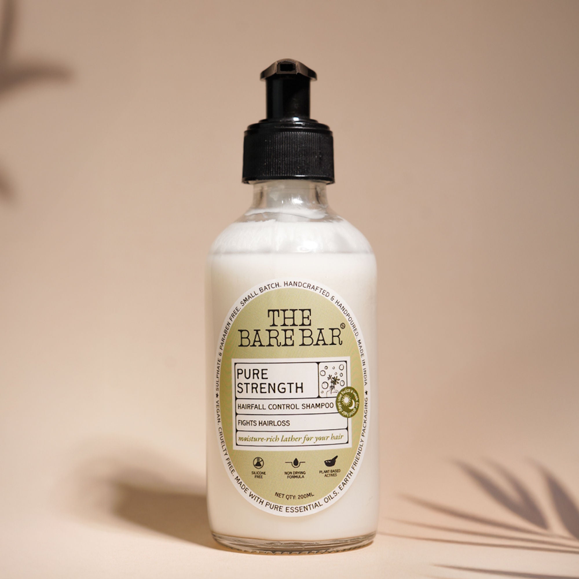 The Bare Bar Pure Strength Shampoo - Exfoliates Scalp, Strengthens Hair & Restores Ph Balance
