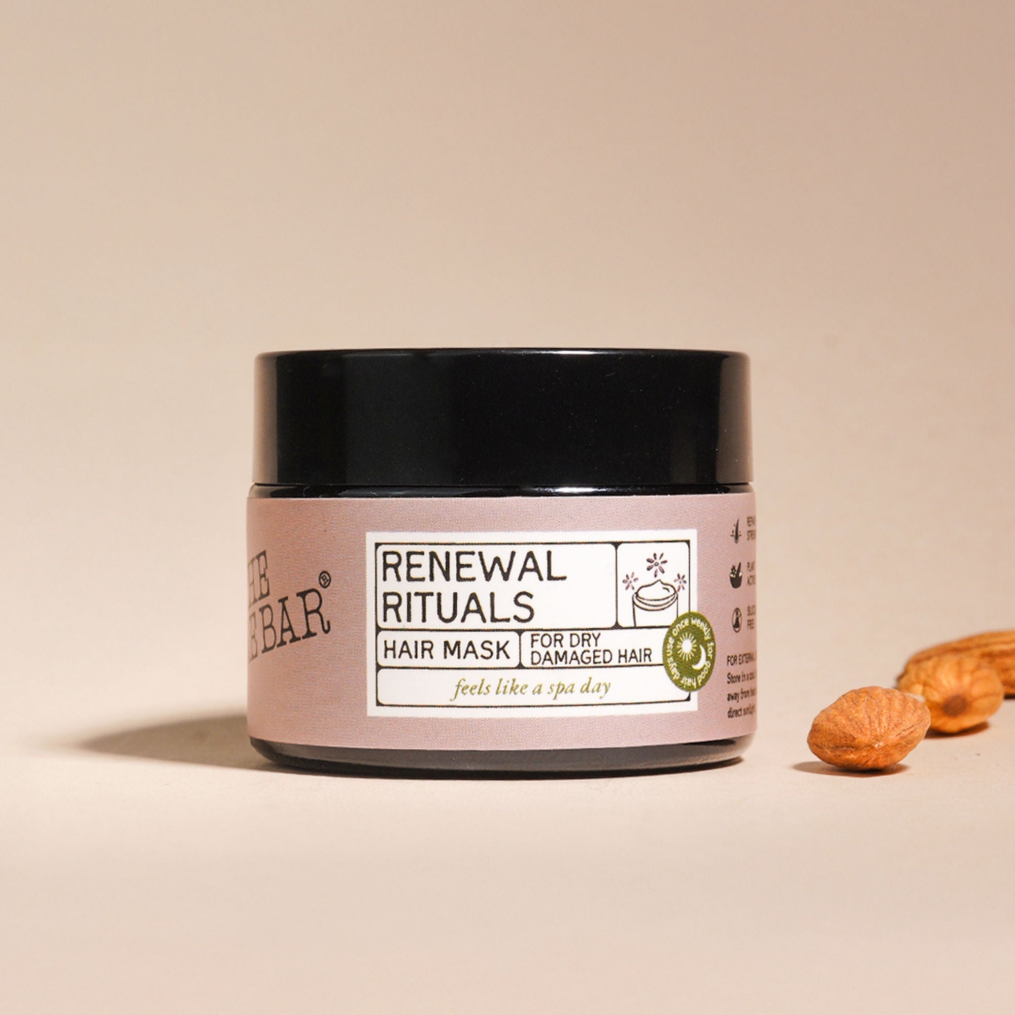 The Bare Bar Renewal Rituals Hair Mask - Deeply Hydrates & Repairs Dry, Damaged Hair Naturally
