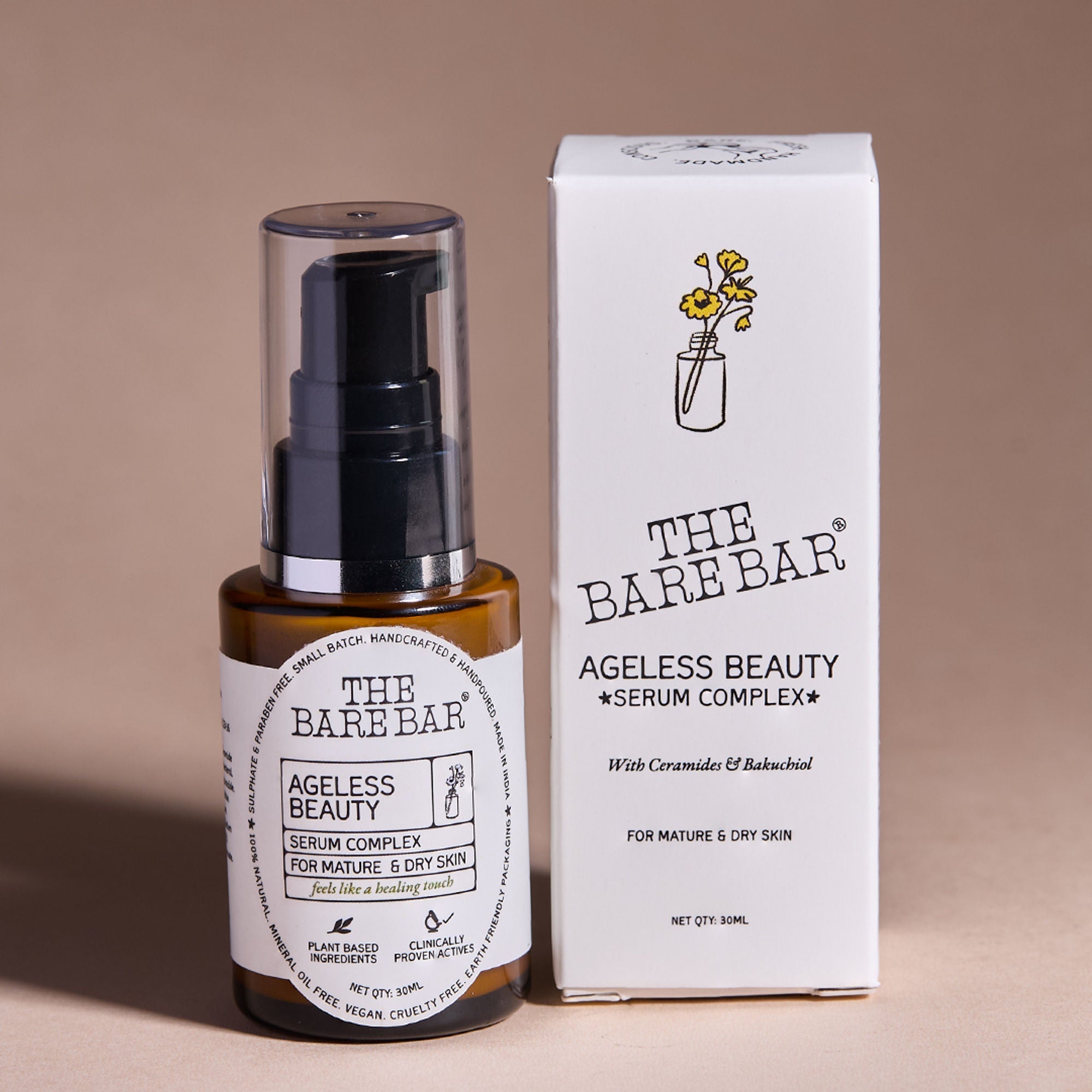 The Bare Bar Ageless Beauty Serum With Bakuchiol & Ceramides
