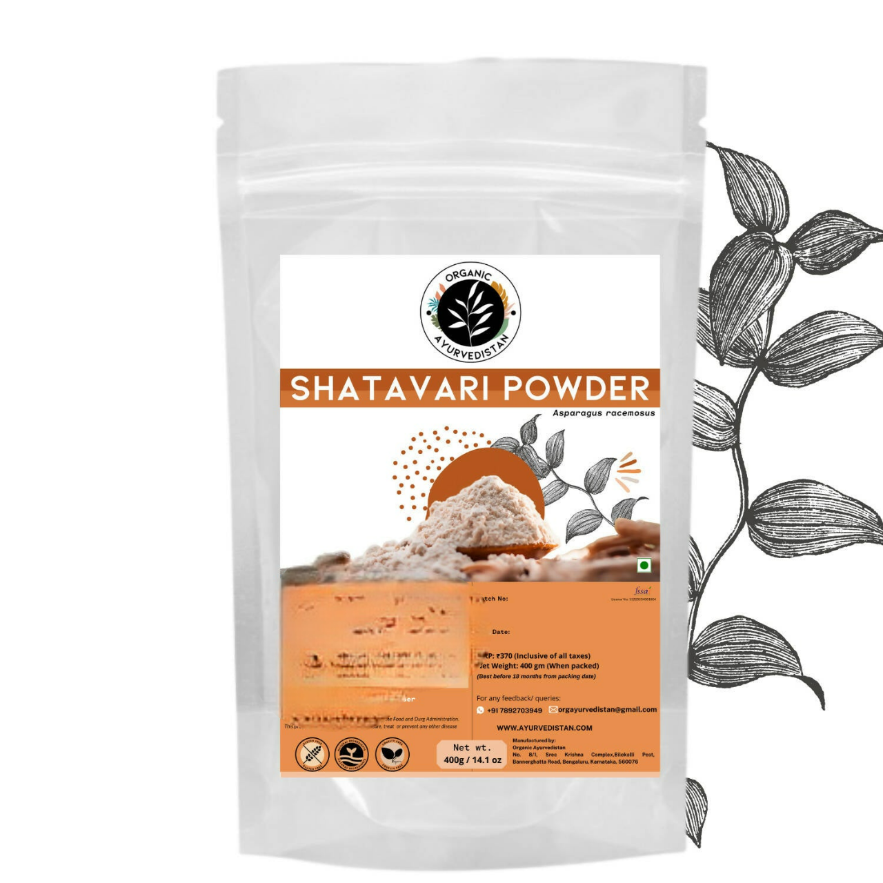 Organic Ayurveprithvin Shatavari Powder