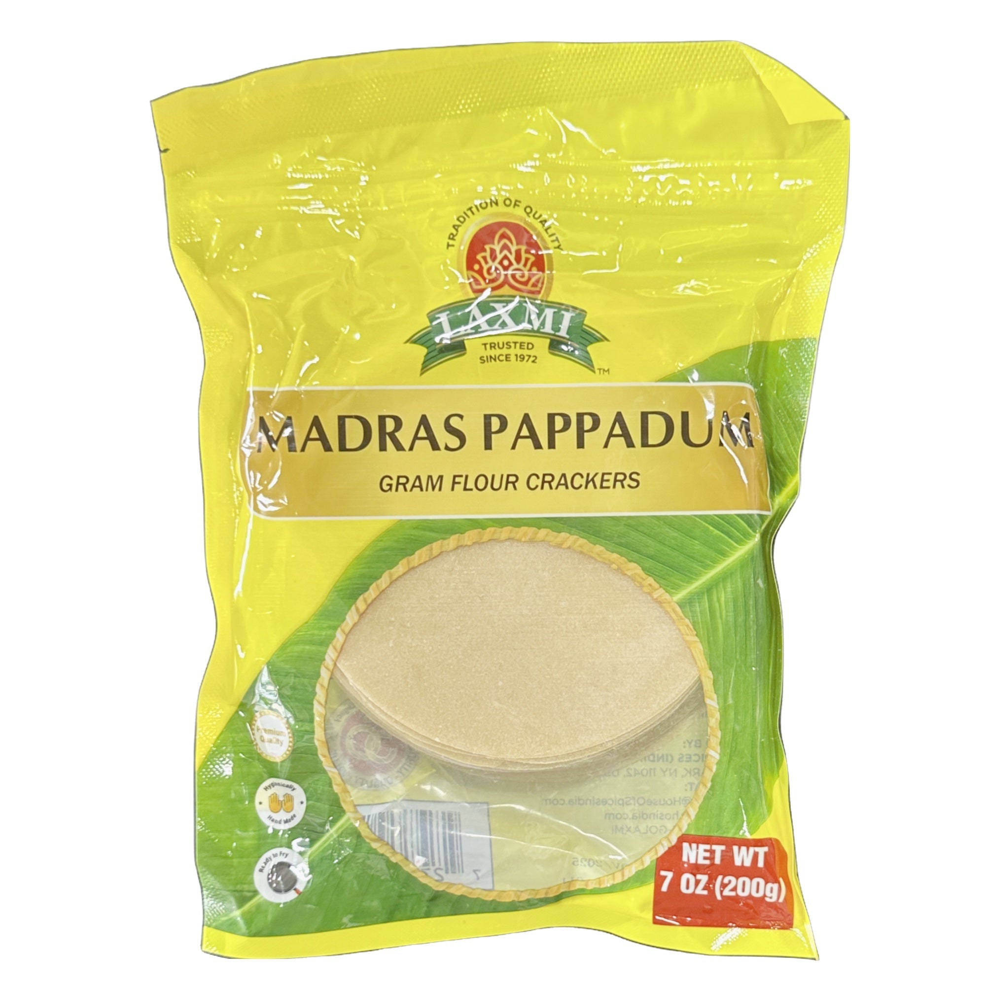 Laxmi Madras Pappadum Yellow 200g