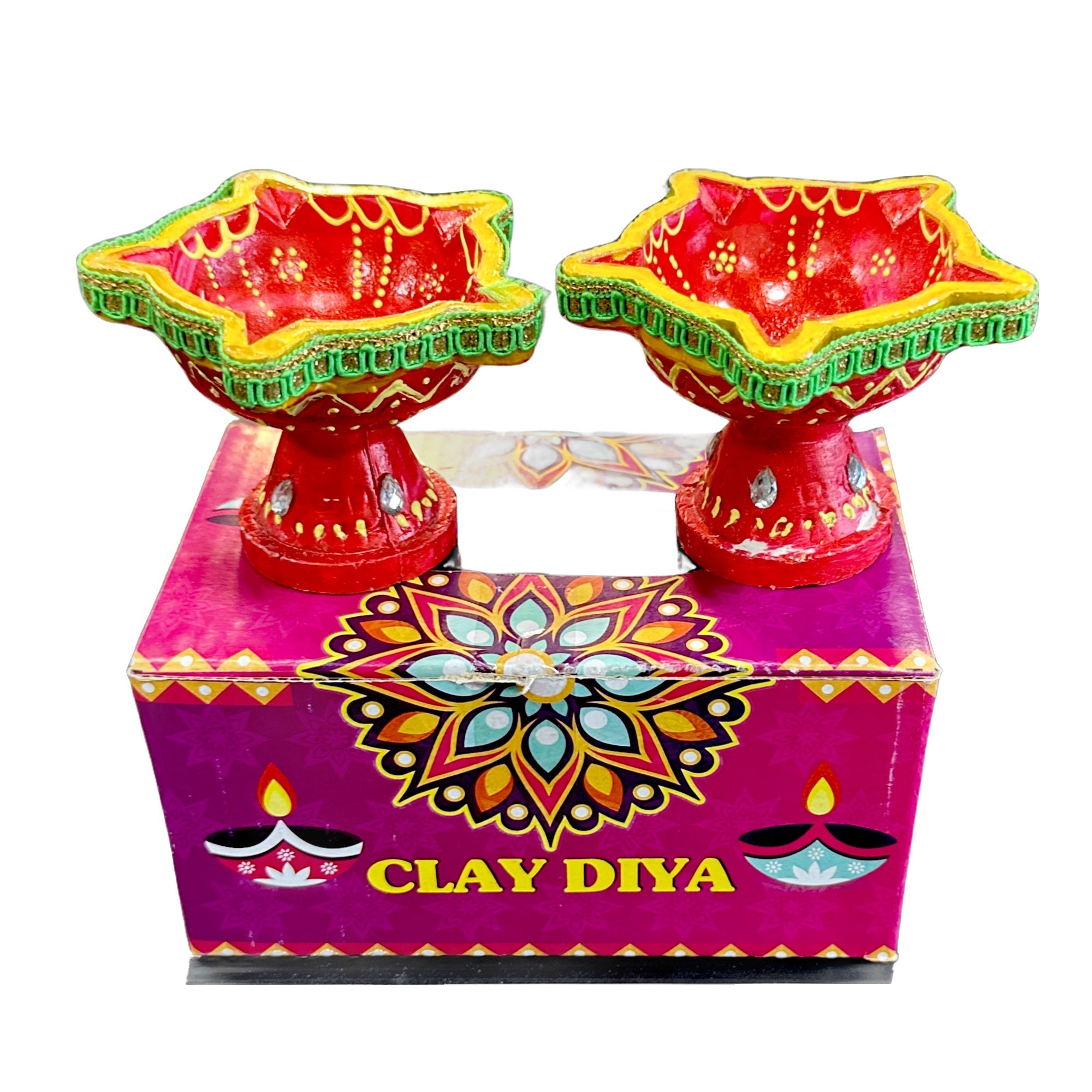 Divine Fancy Stand Diya (2 Pcs)