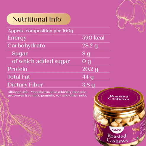 Gladful Crispy Roasted Cashew Jar