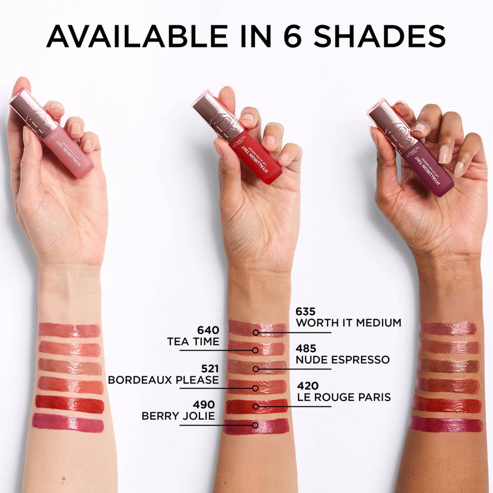 L'Oreal Paris Hyaluron Tint Lip Stain Serum Weightless Color - 640 Tea Time