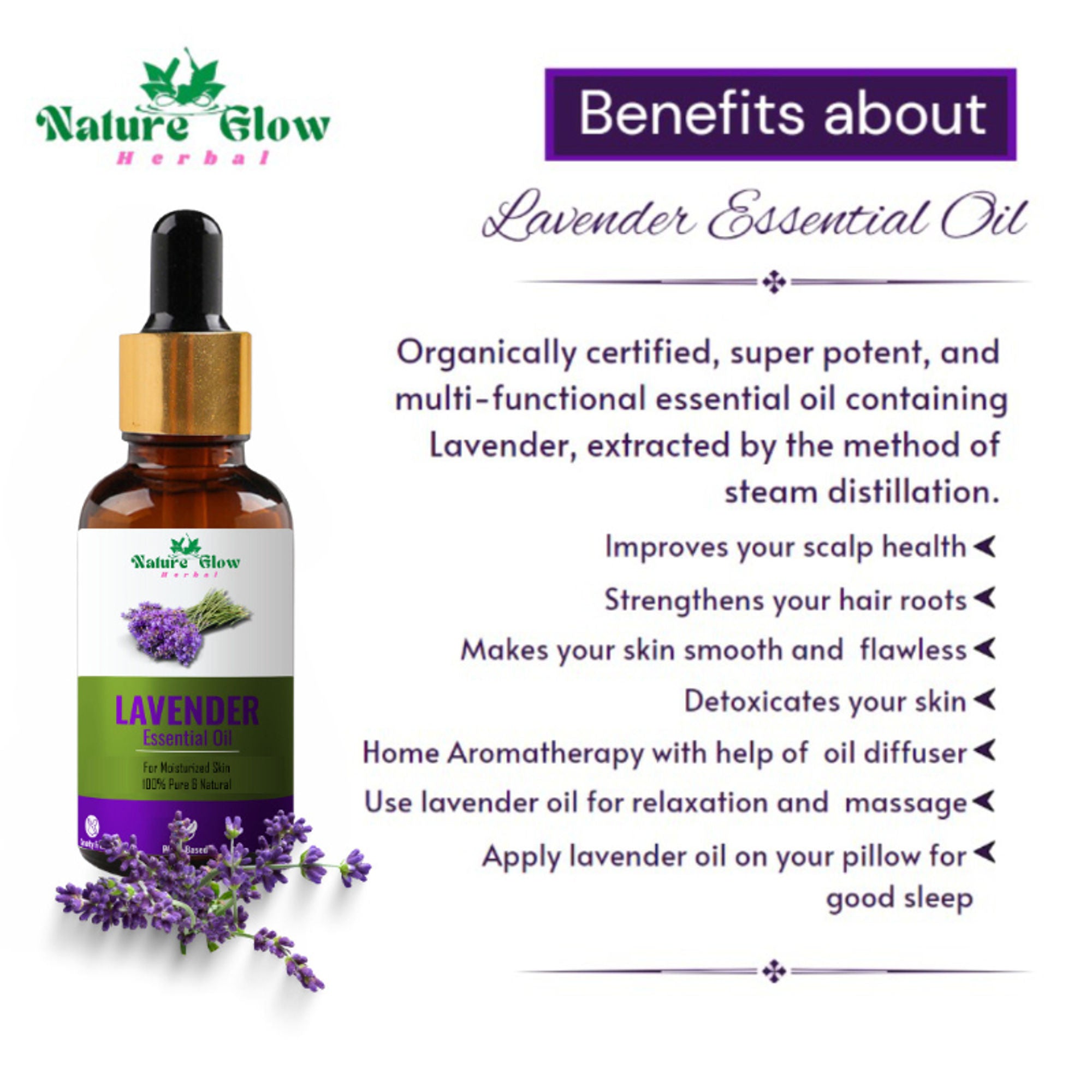 Nature Glow Herbal Lavender & Cedarwood & Turmeric Essential Oil Combo