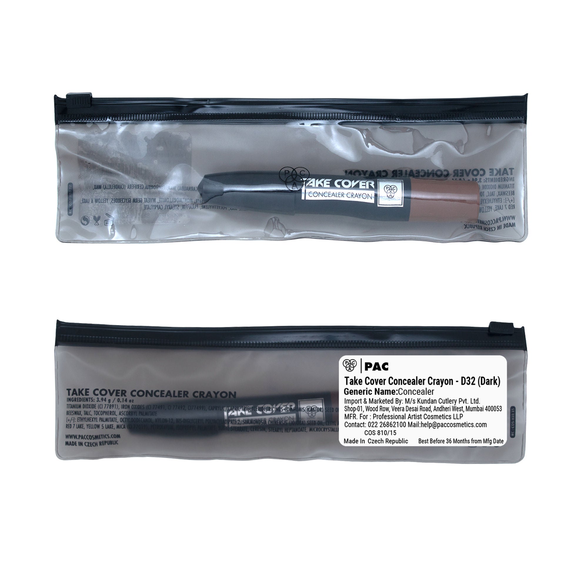 PAC Studio Take Cover Concealer Crayon - D32 Dark