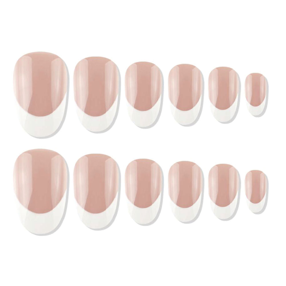 Shills Professional Reusable Press On Nails French Oval - SPN715
