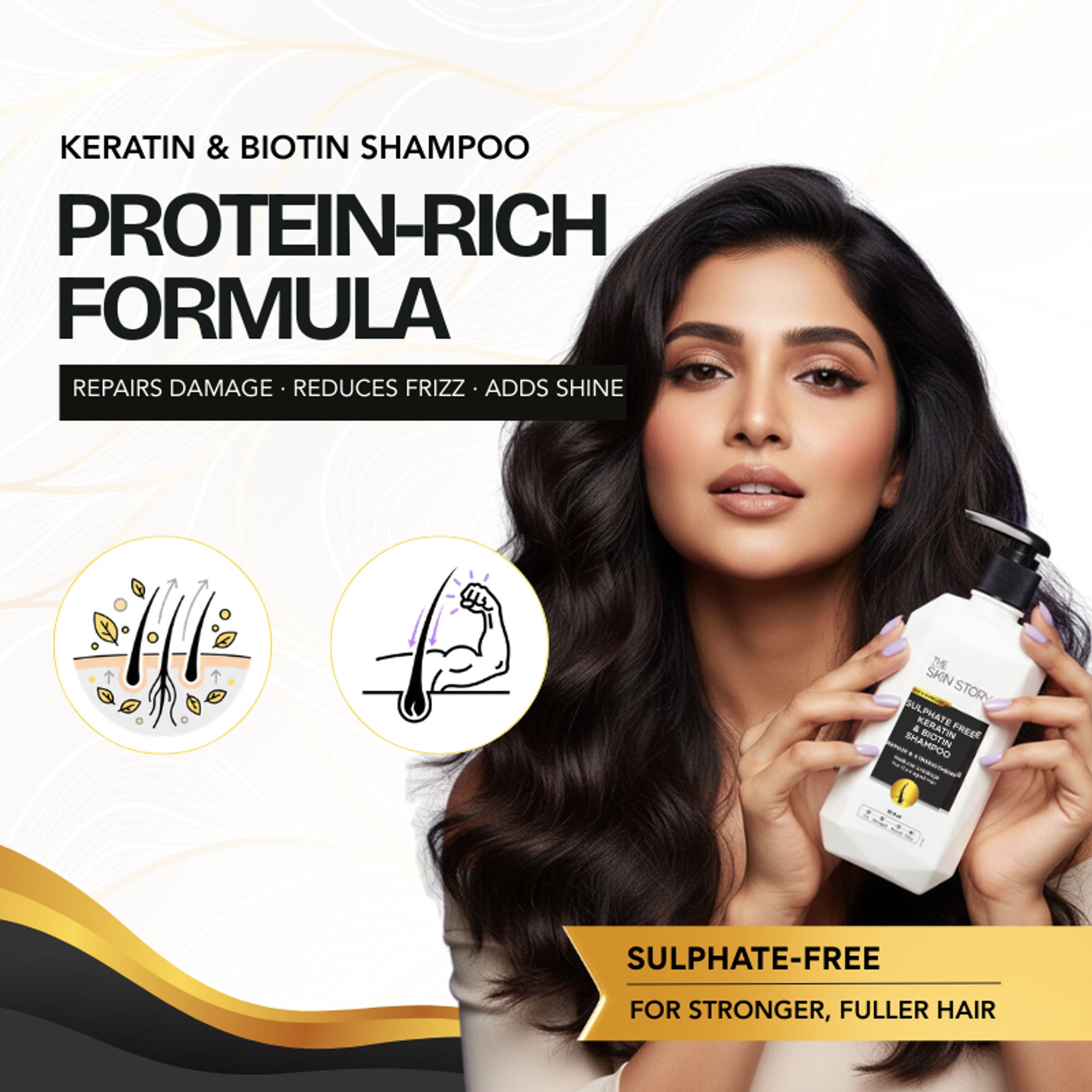 The Skin Story Sulphate Free Keratin Smooth Shampoo