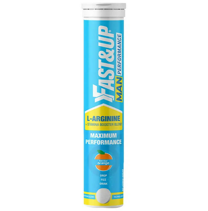 Fast&Up Man Performance-1500mg L-Arginine Effervescent Tablets-Orange Flavor