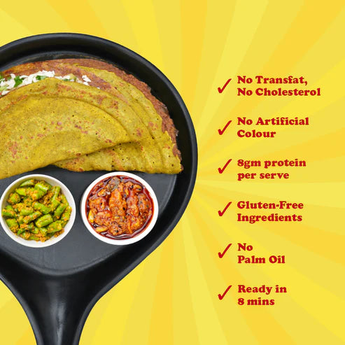 Gladful Achari Chilla and Schezwan Chilla Instant Mix - Pack of 2