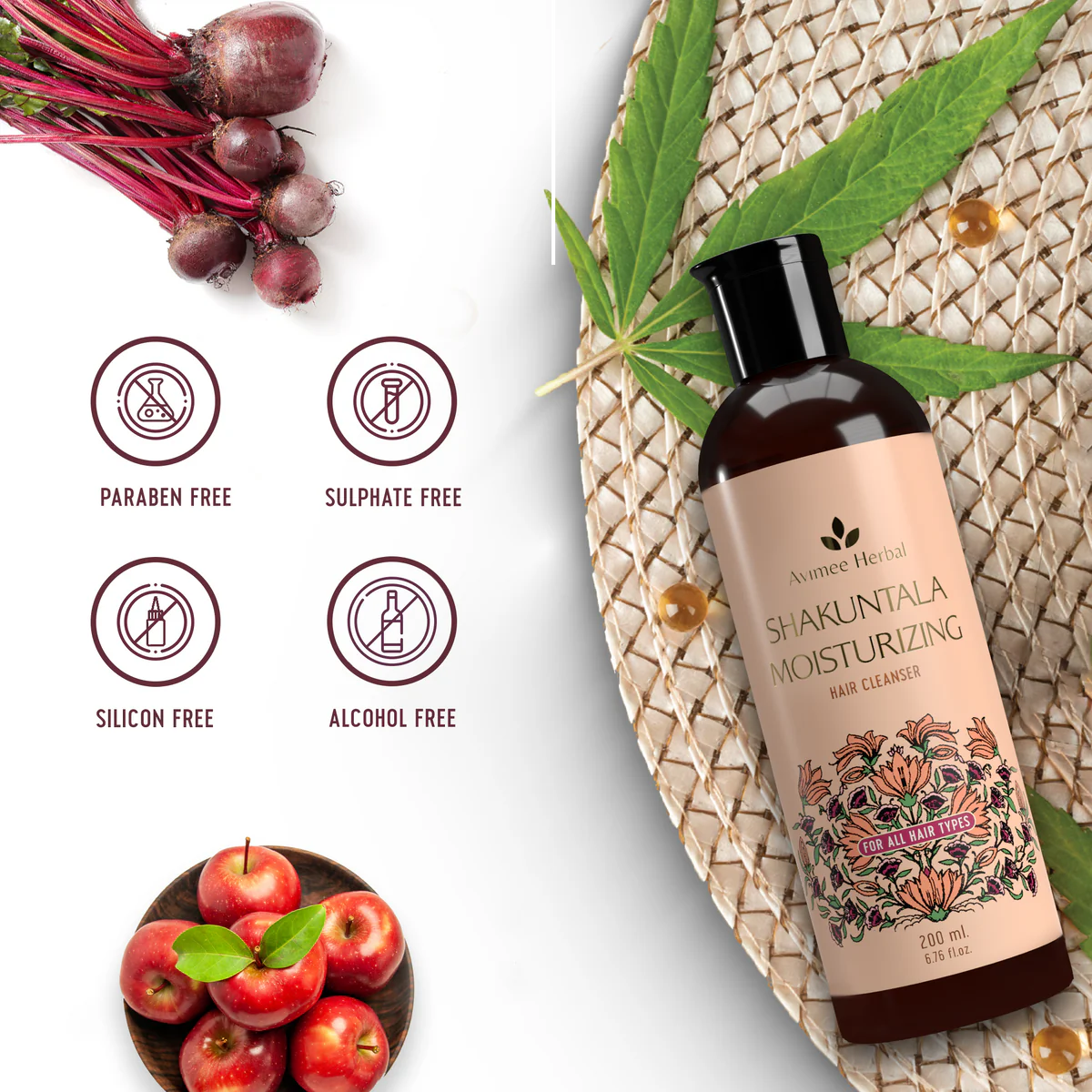 Avimee herbal Shakuntala Moisturizing Hair Shampoo With Hyaluronic Acid