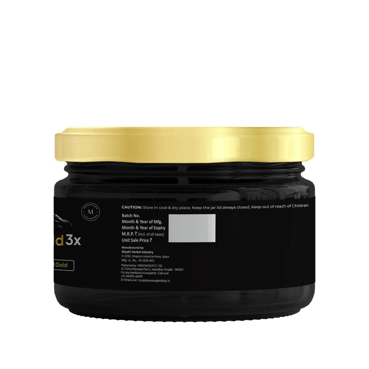 Miduty by Palak Notes SJ Gold 3X Resin with Ashwagandha and Gold