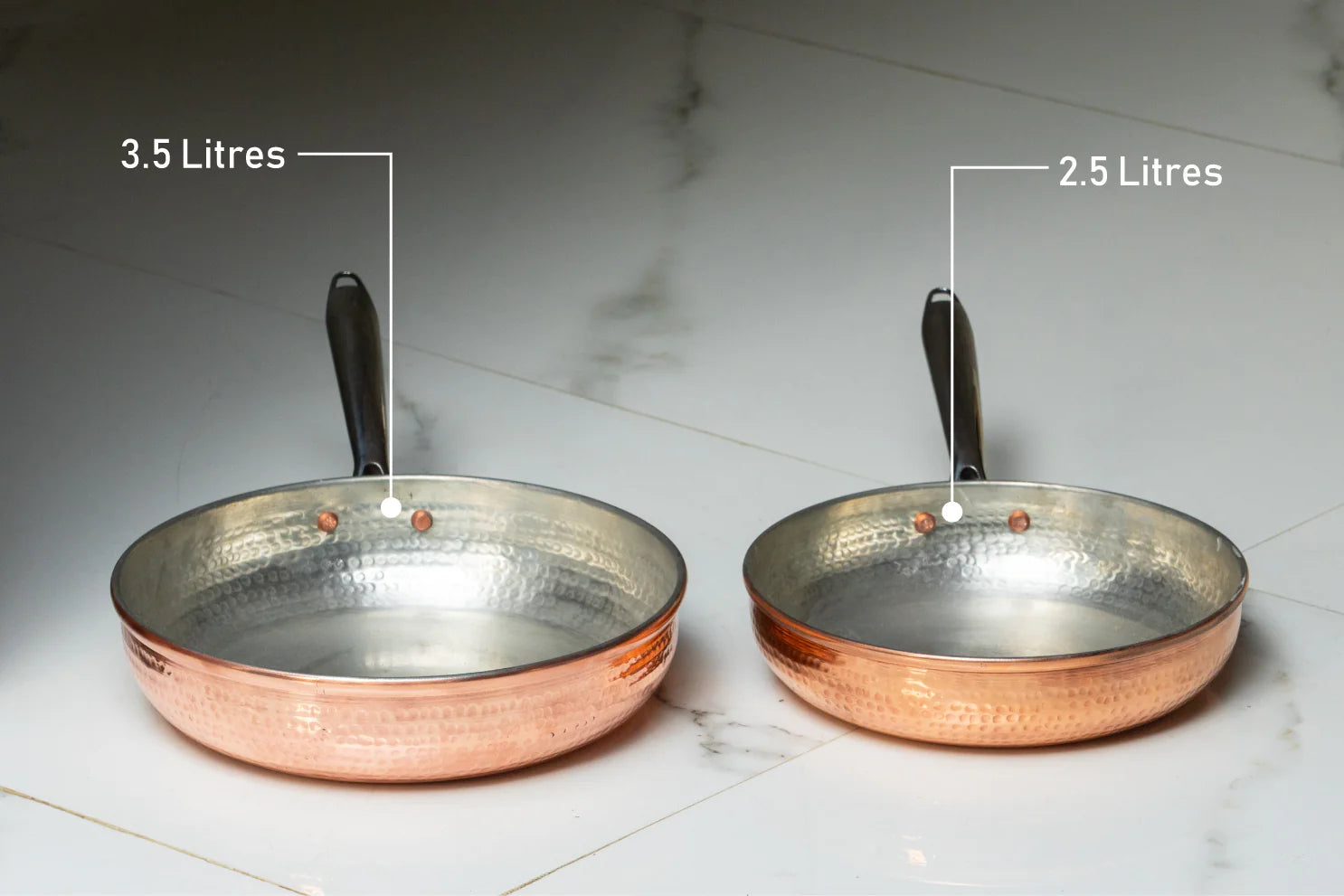 Health Smith Pure Copper Saute Pan for Cooking – Tin Coated (Kalai)