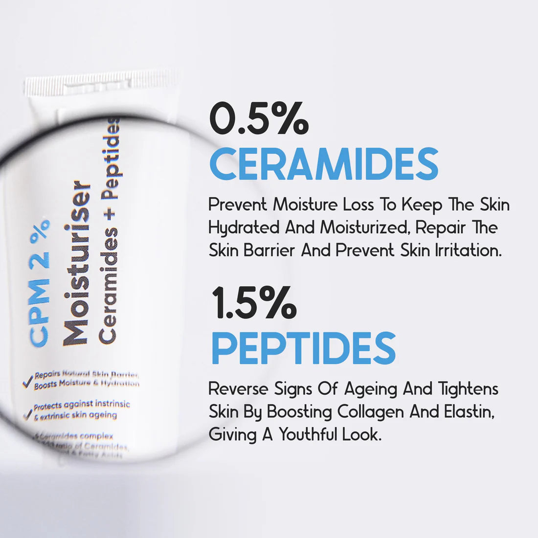 COSIQ CPM 2% Ceramides & Peptides Moisturizer For All Skin Types
